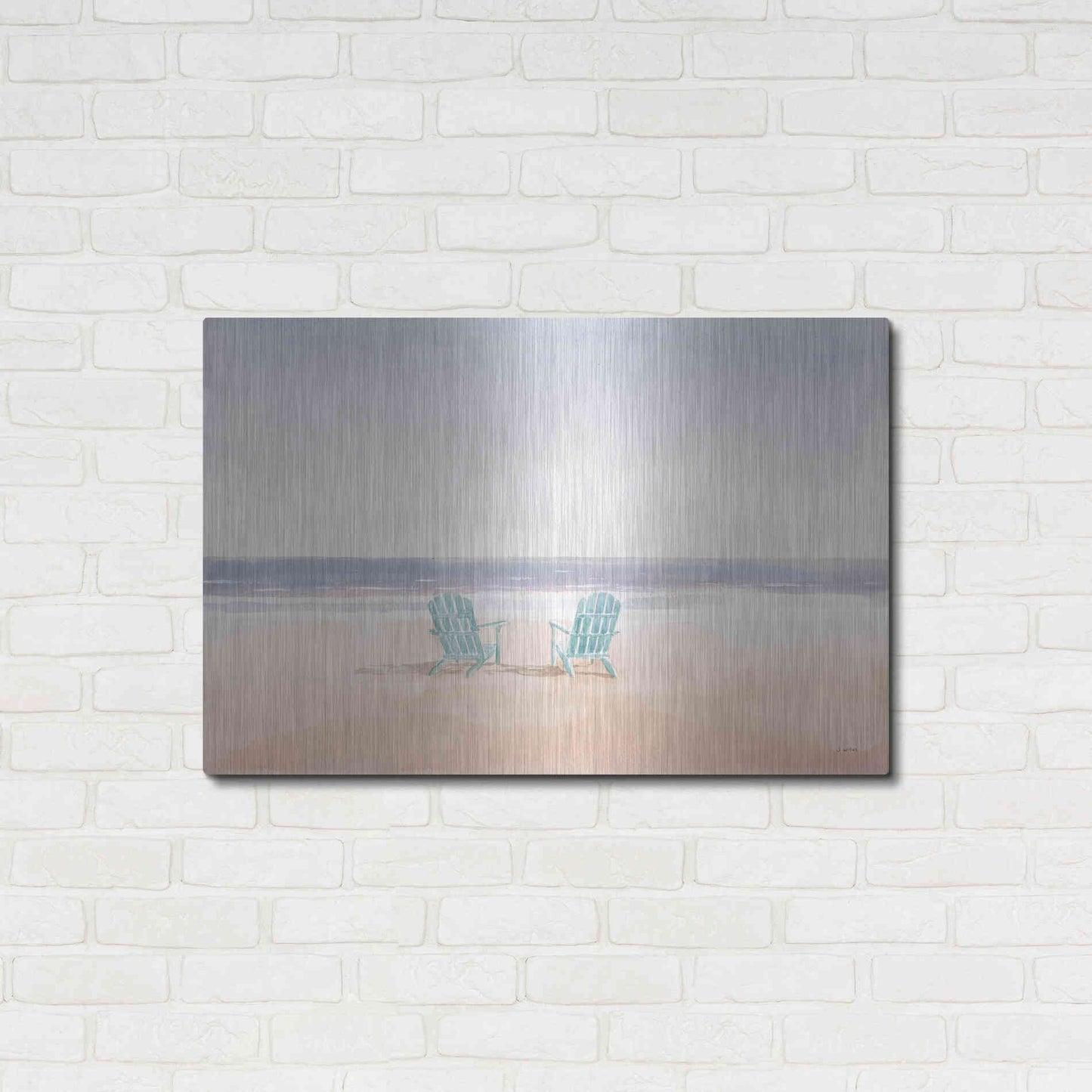 Luxe Metal Art 'Salento Coast II' by James Wiens, Metal Wall Art,36x24