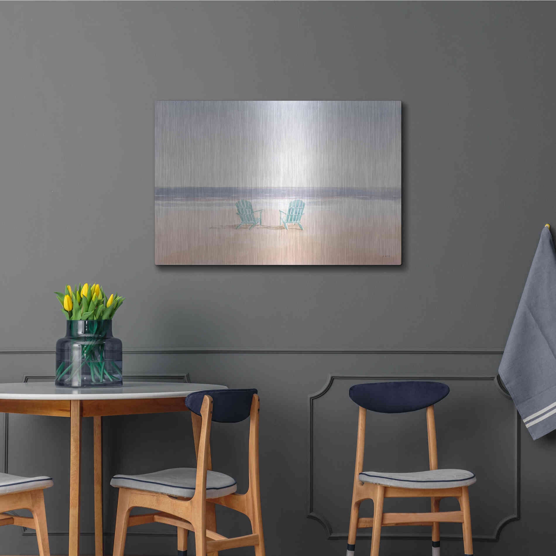 Luxe Metal Art 'Salento Coast II' by James Wiens, Metal Wall Art,36x24