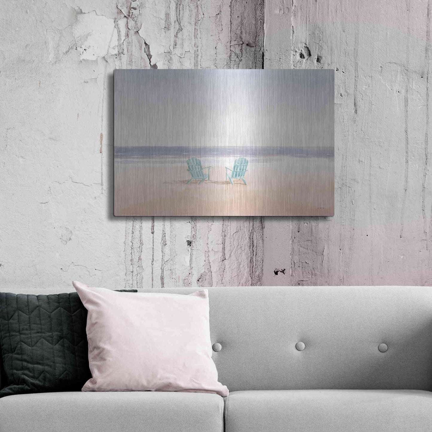 Luxe Metal Art 'Salento Coast II' by James Wiens, Metal Wall Art,36x24