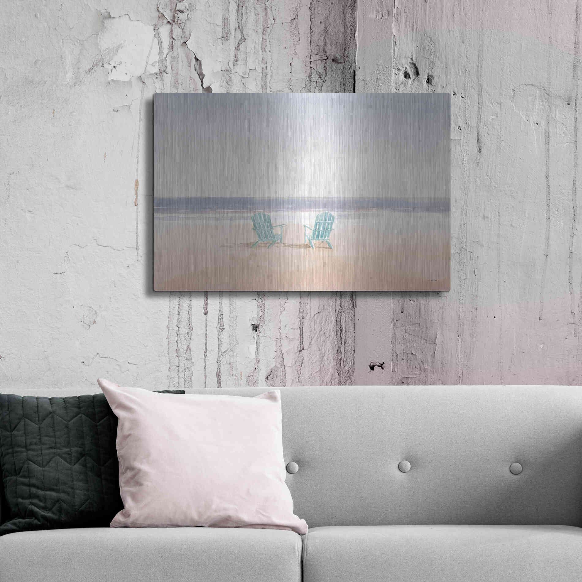 Luxe Metal Art 'Salento Coast II' by James Wiens, Metal Wall Art,36x24