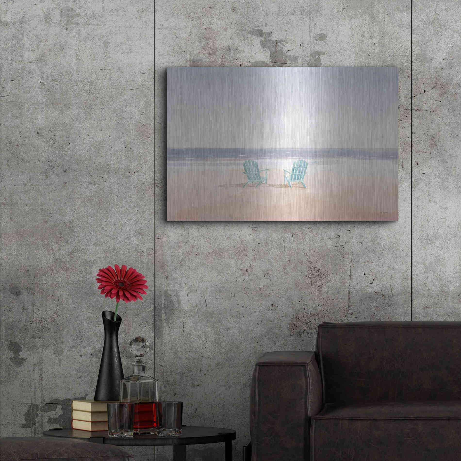 Luxe Metal Art 'Salento Coast II' by James Wiens, Metal Wall Art,36x24