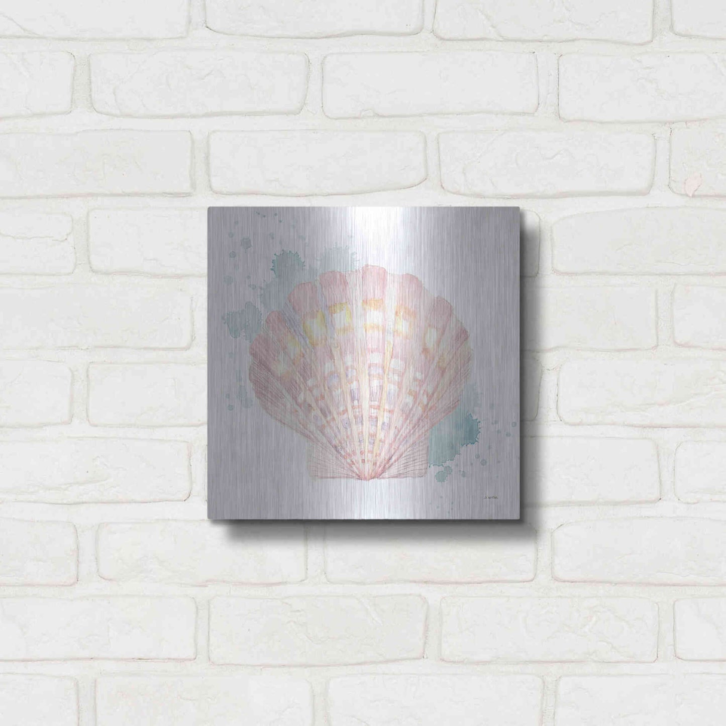 Luxe Metal Art 'Salento Coast III' by James Wiens, Metal Wall Art,12x12
