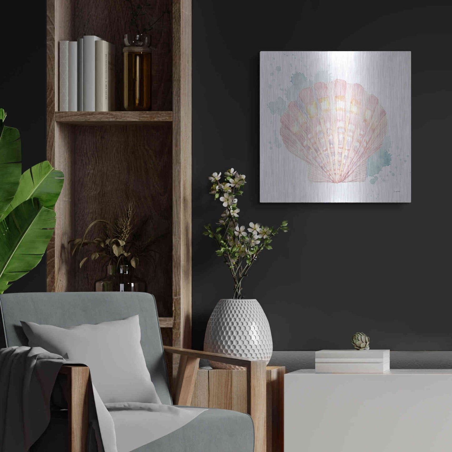 Luxe Metal Art 'Salento Coast III' by James Wiens, Metal Wall Art,24x24