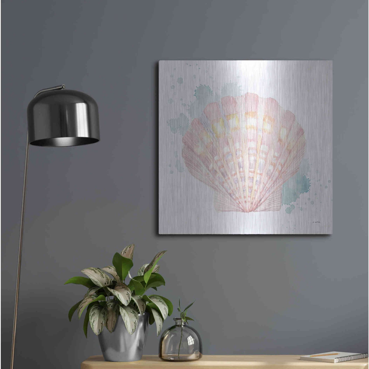 Luxe Metal Art 'Salento Coast III' by James Wiens, Metal Wall Art,24x24