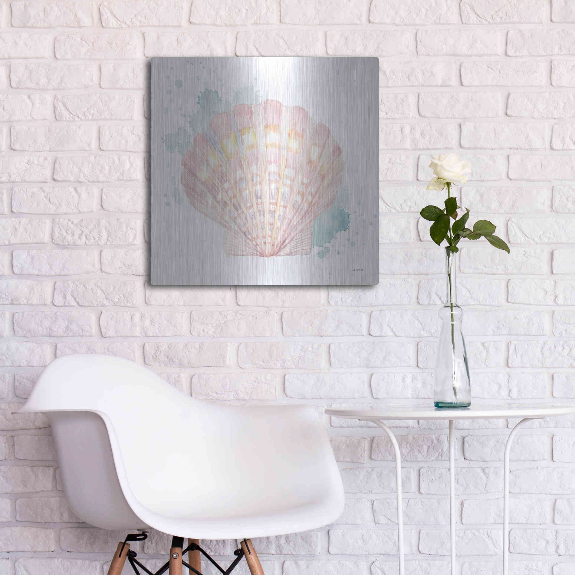 Luxe Metal Art 'Salento Coast III' by James Wiens, Metal Wall Art,24x24