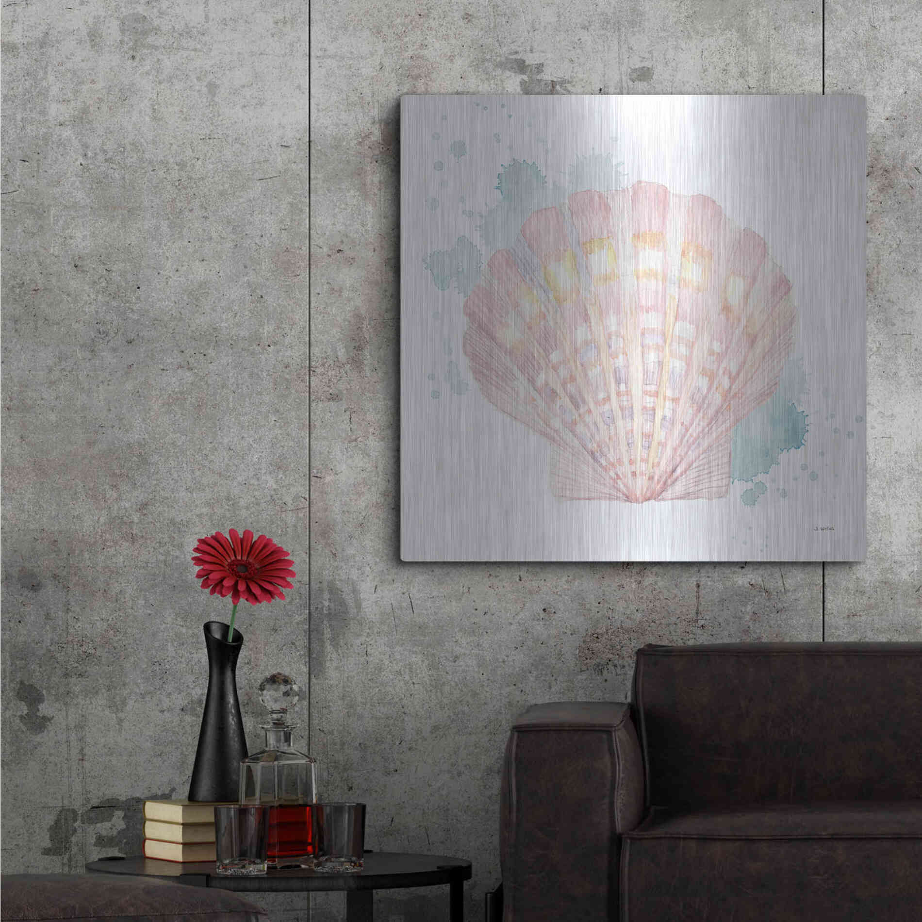 Luxe Metal Art 'Salento Coast III' by James Wiens, Metal Wall Art,36x36