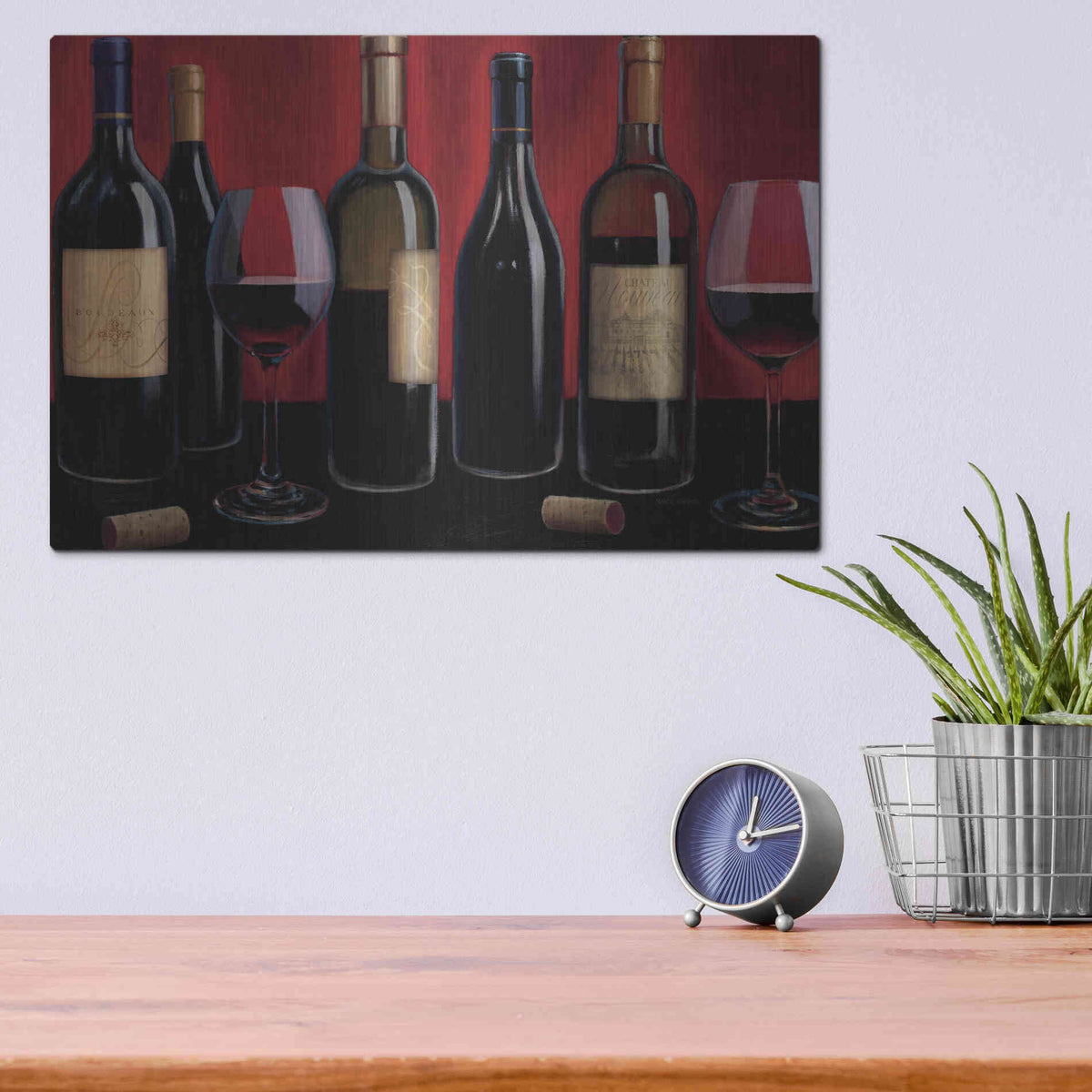 Luxe Metal Art 'Grand Reserve' by Marco Fabiano, Metal Wall Art,16x12