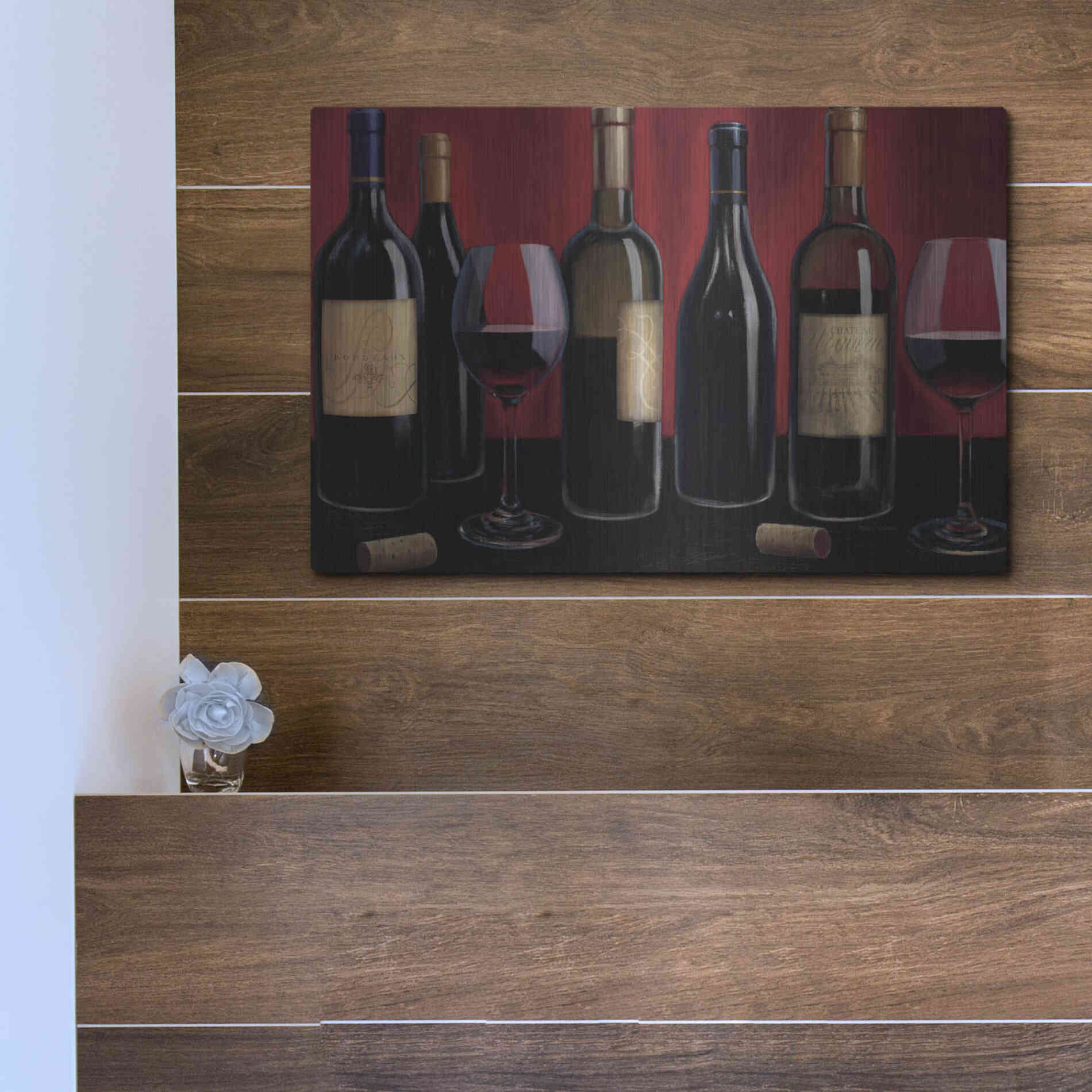 Luxe Metal Art 'Grand Reserve' by Marco Fabiano, Metal Wall Art,16x12