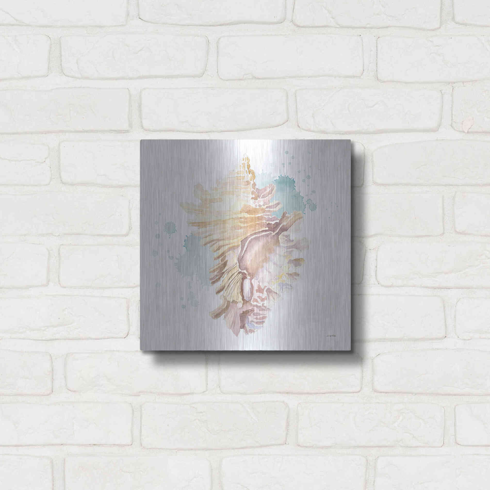 Luxe Metal Art 'Salento Coast IV' by James Wiens, Metal Wall Art,12x12
