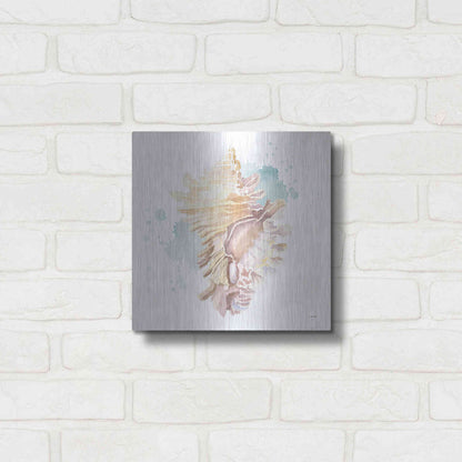 Luxe Metal Art 'Salento Coast IV' by James Wiens, Metal Wall Art,12x12