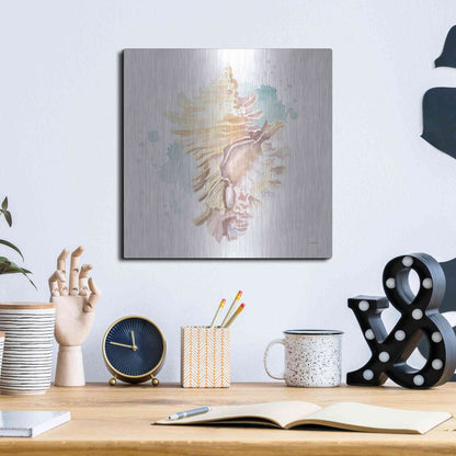 Luxe Metal Art 'Salento Coast IV' by James Wiens, Metal Wall Art,12x12
