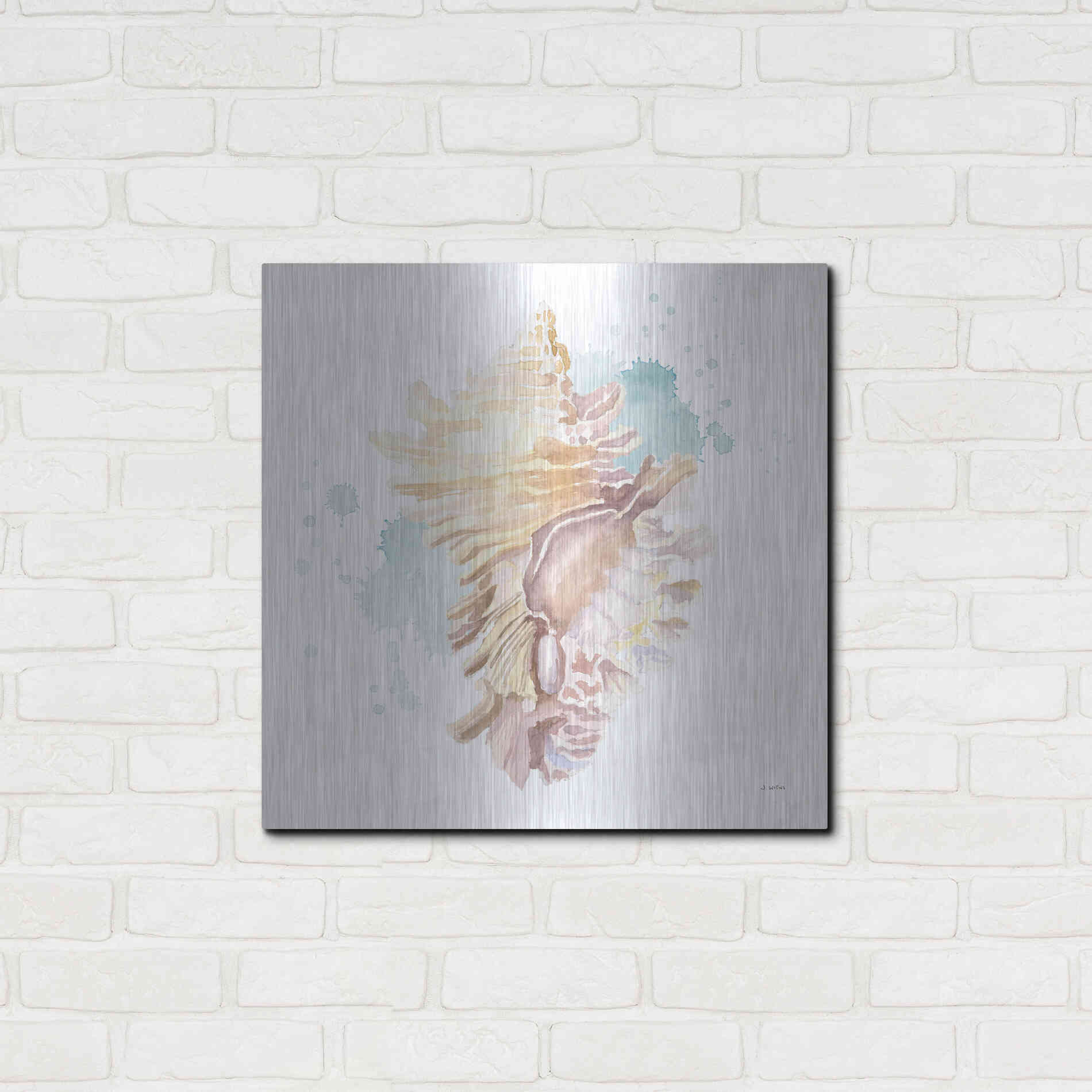 Luxe Metal Art 'Salento Coast IV' by James Wiens, Metal Wall Art,24x24