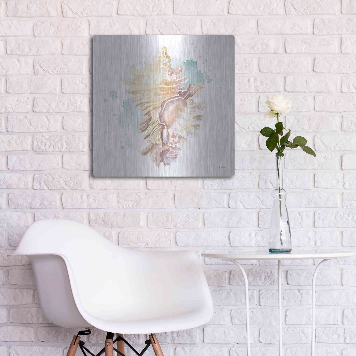 Luxe Metal Art 'Salento Coast IV' by James Wiens, Metal Wall Art,24x24