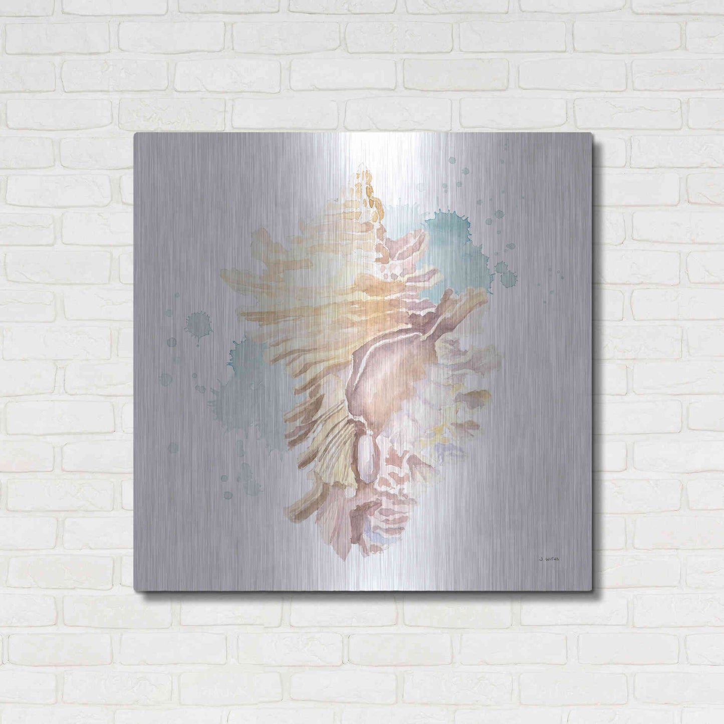 Luxe Metal Art 'Salento Coast IV' by James Wiens, Metal Wall Art,36x36
