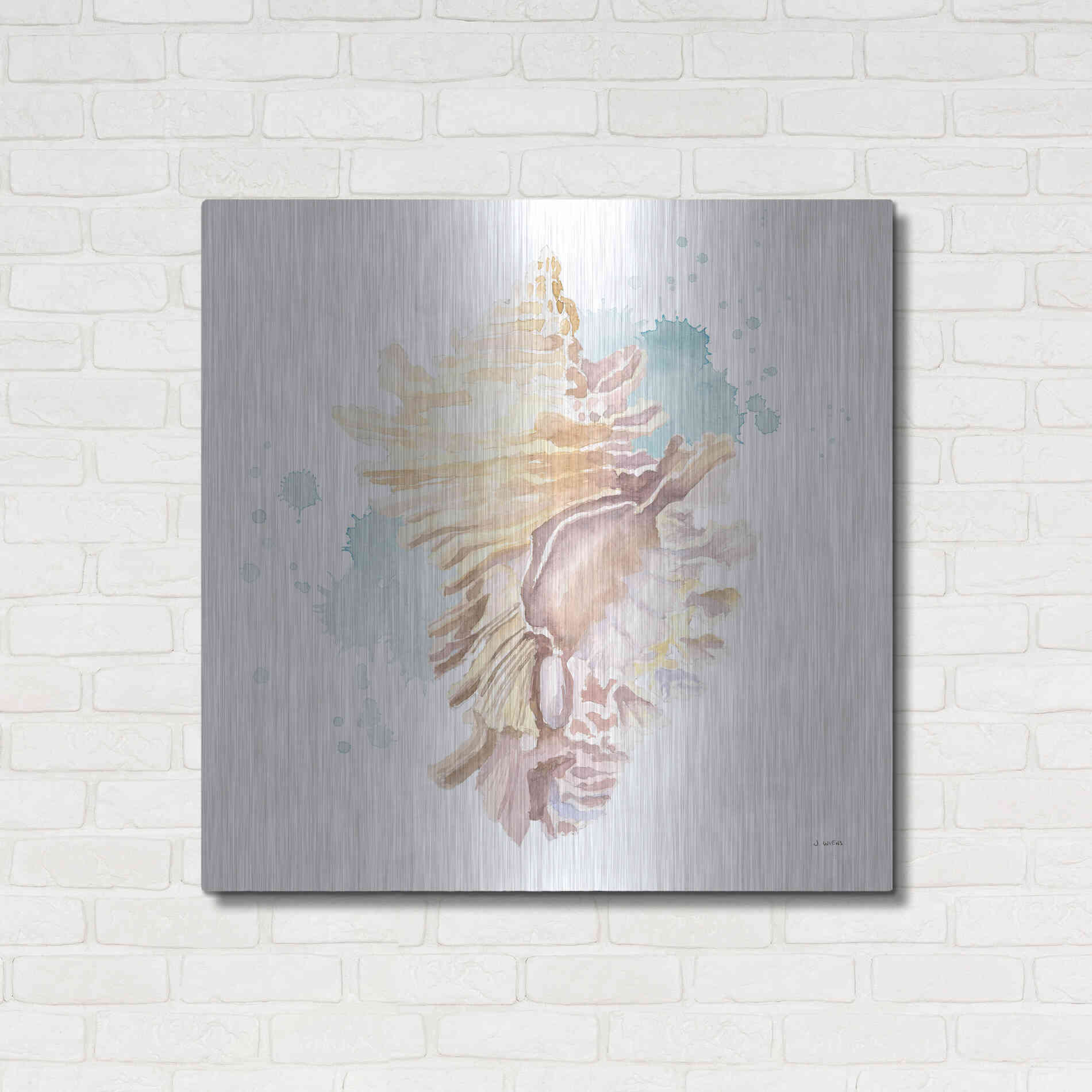 Luxe Metal Art 'Salento Coast IV' by James Wiens, Metal Wall Art,36x36
