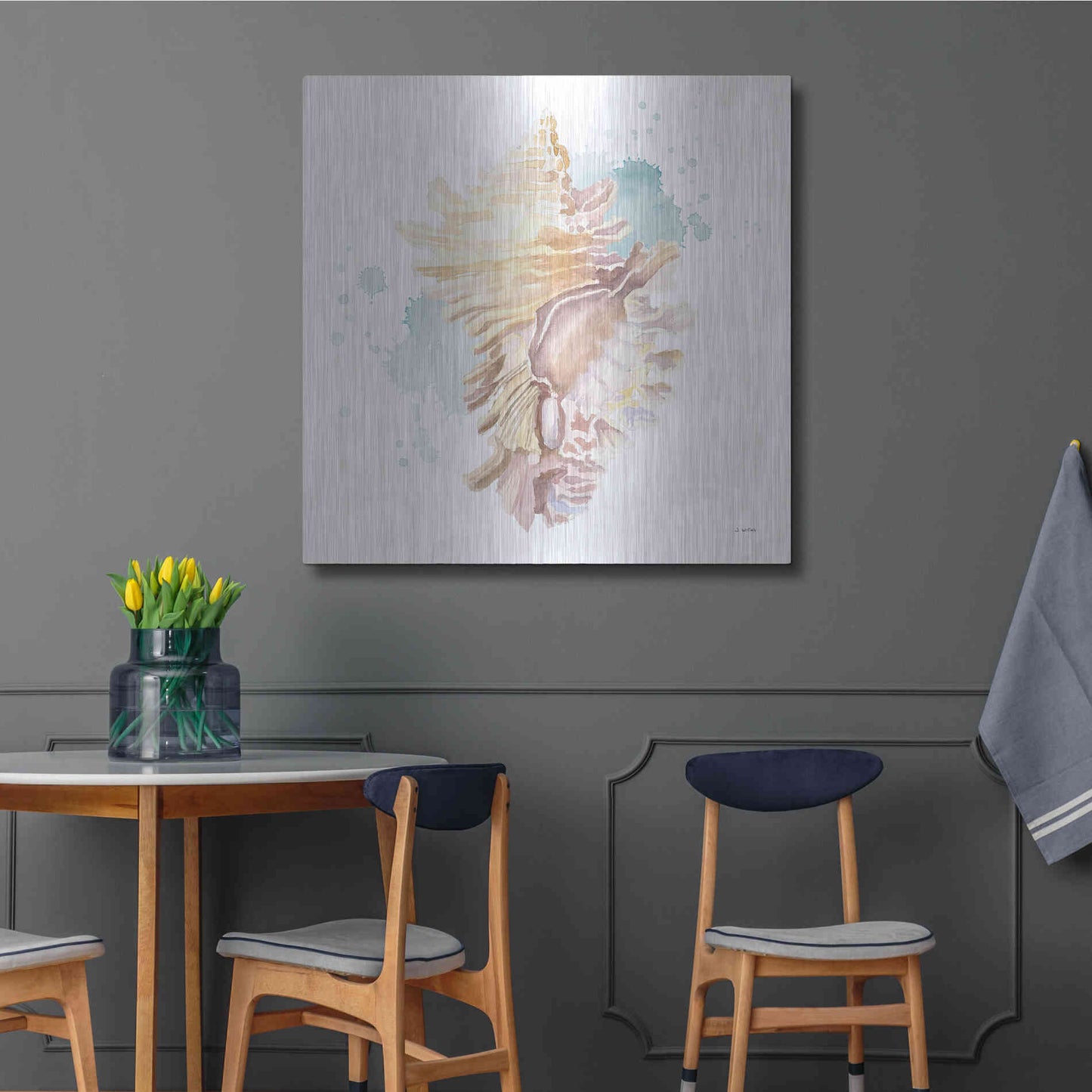 Luxe Metal Art 'Salento Coast IV' by James Wiens, Metal Wall Art,36x36