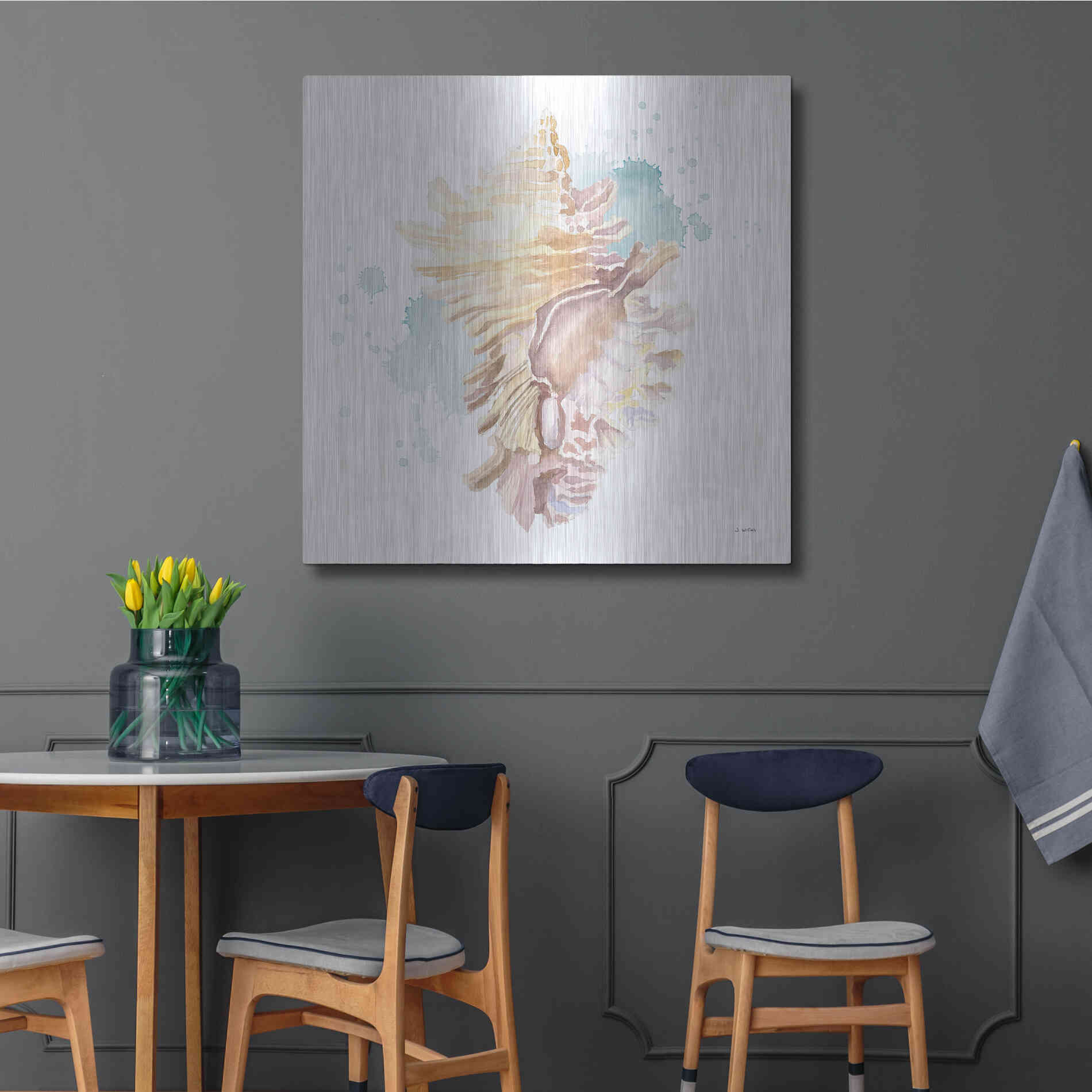 Luxe Metal Art 'Salento Coast IV' by James Wiens, Metal Wall Art,36x36
