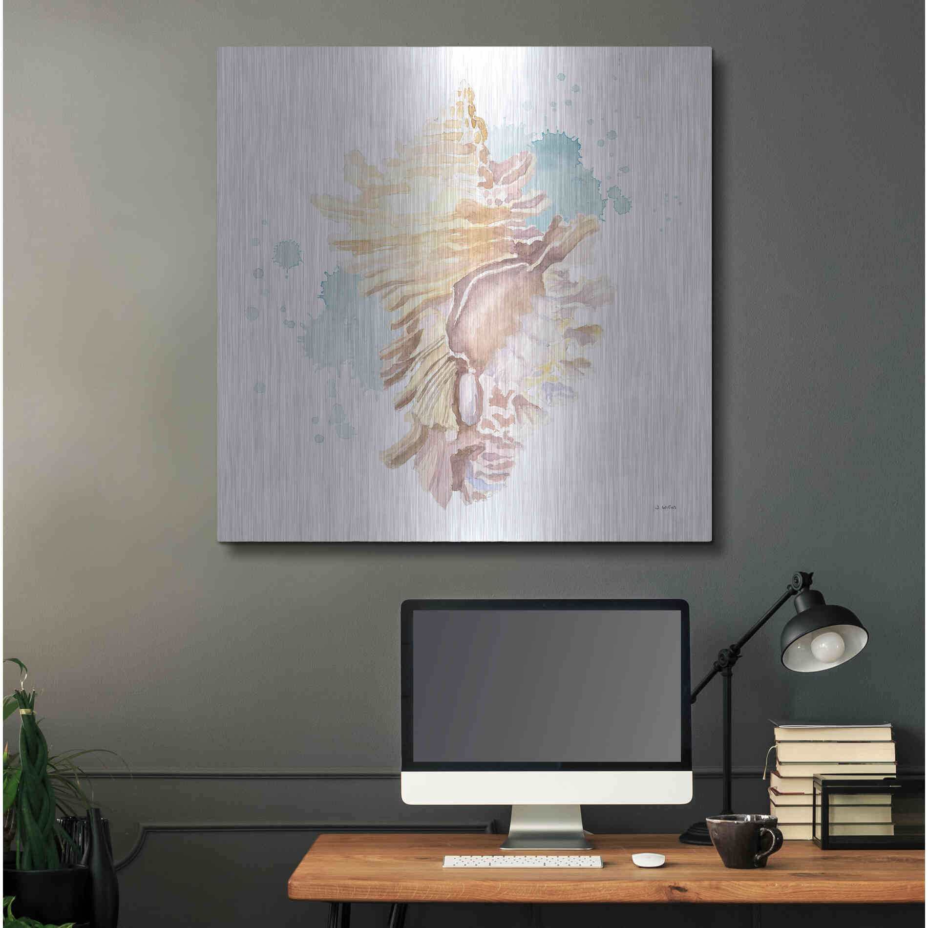 Luxe Metal Art 'Salento Coast IV' by James Wiens, Metal Wall Art,36x36