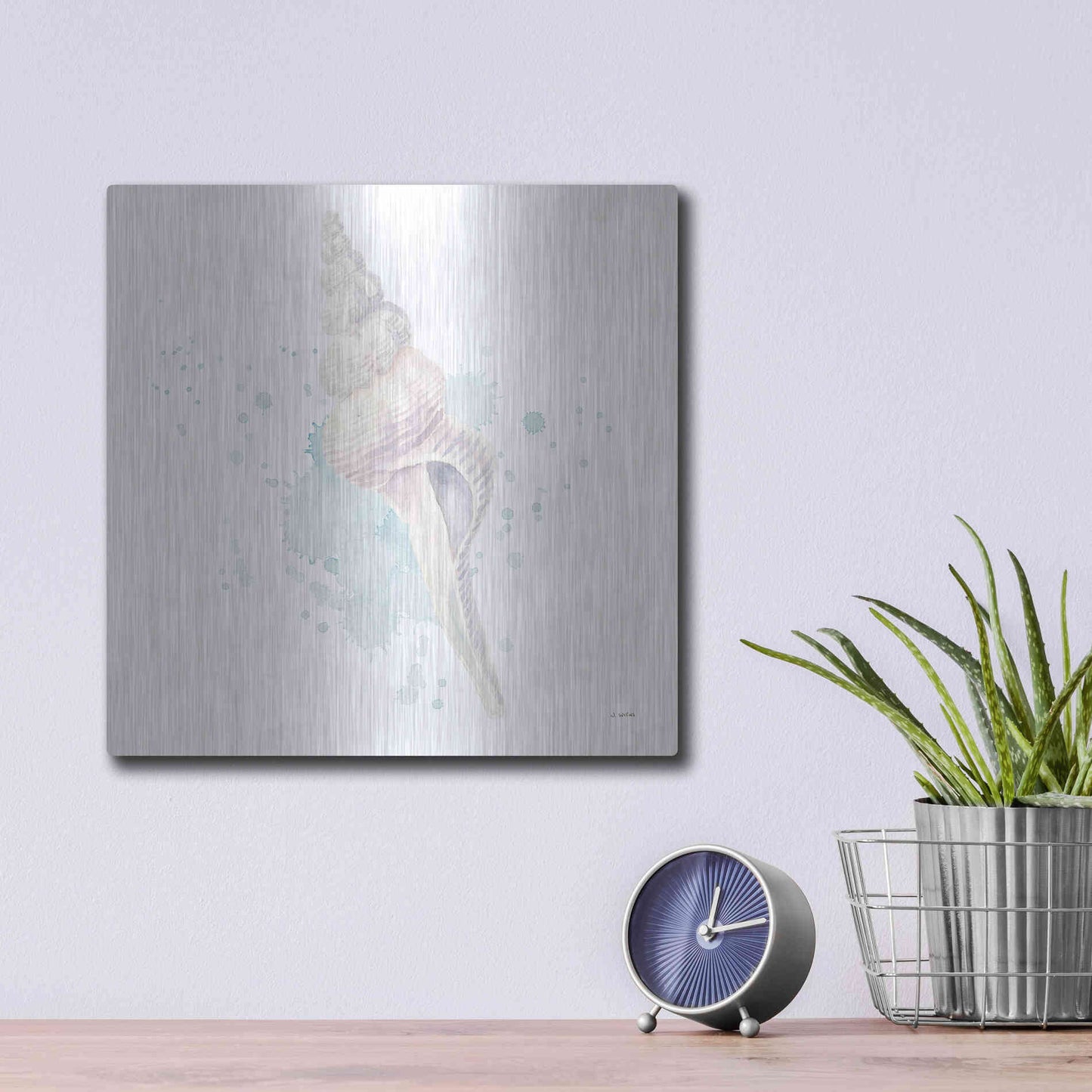 Luxe Metal Art 'Salento Coast V' by James Wiens, Metal Wall Art,12x12