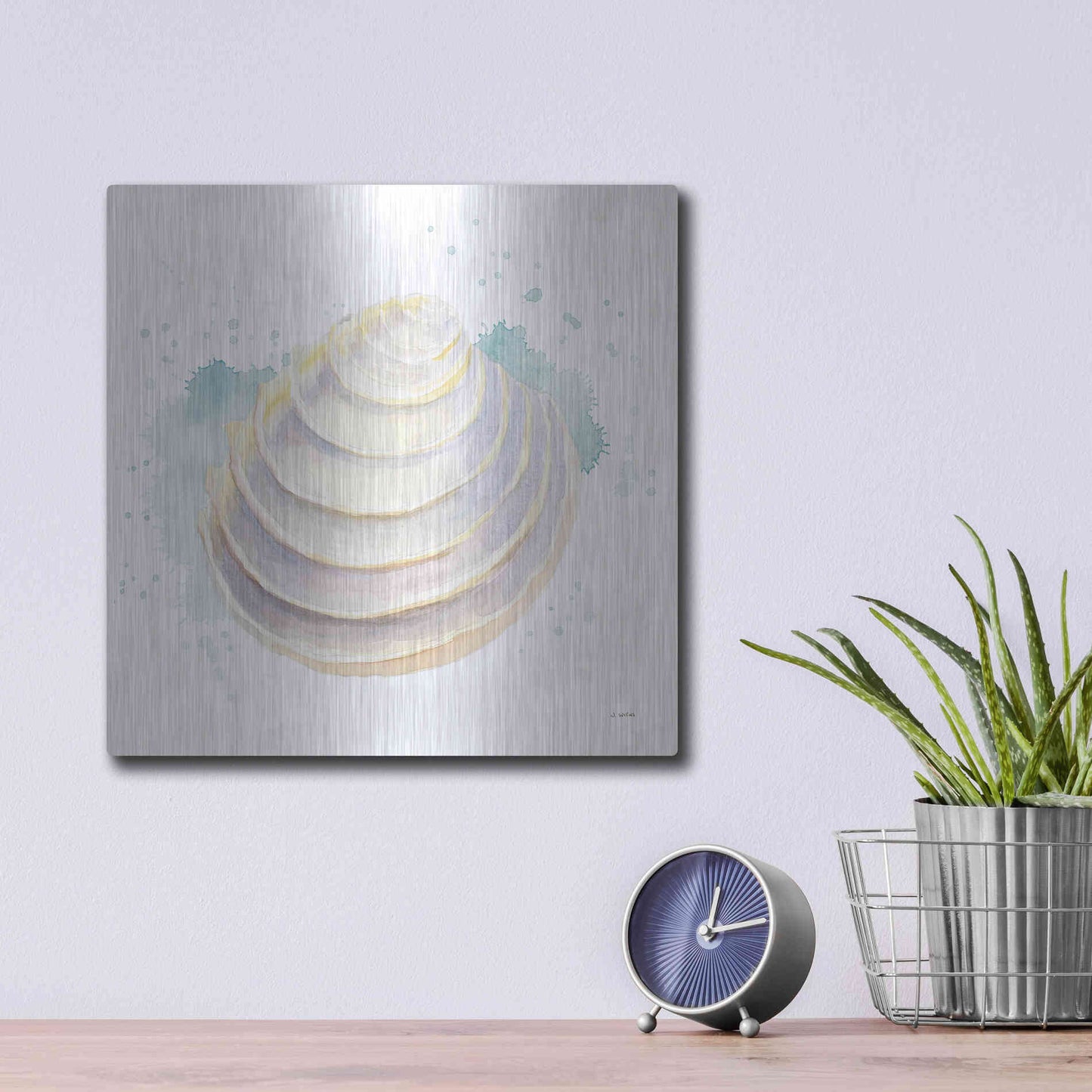 Luxe Metal Art 'Salento Coast VI' by James Wiens, Metal Wall Art,12x12