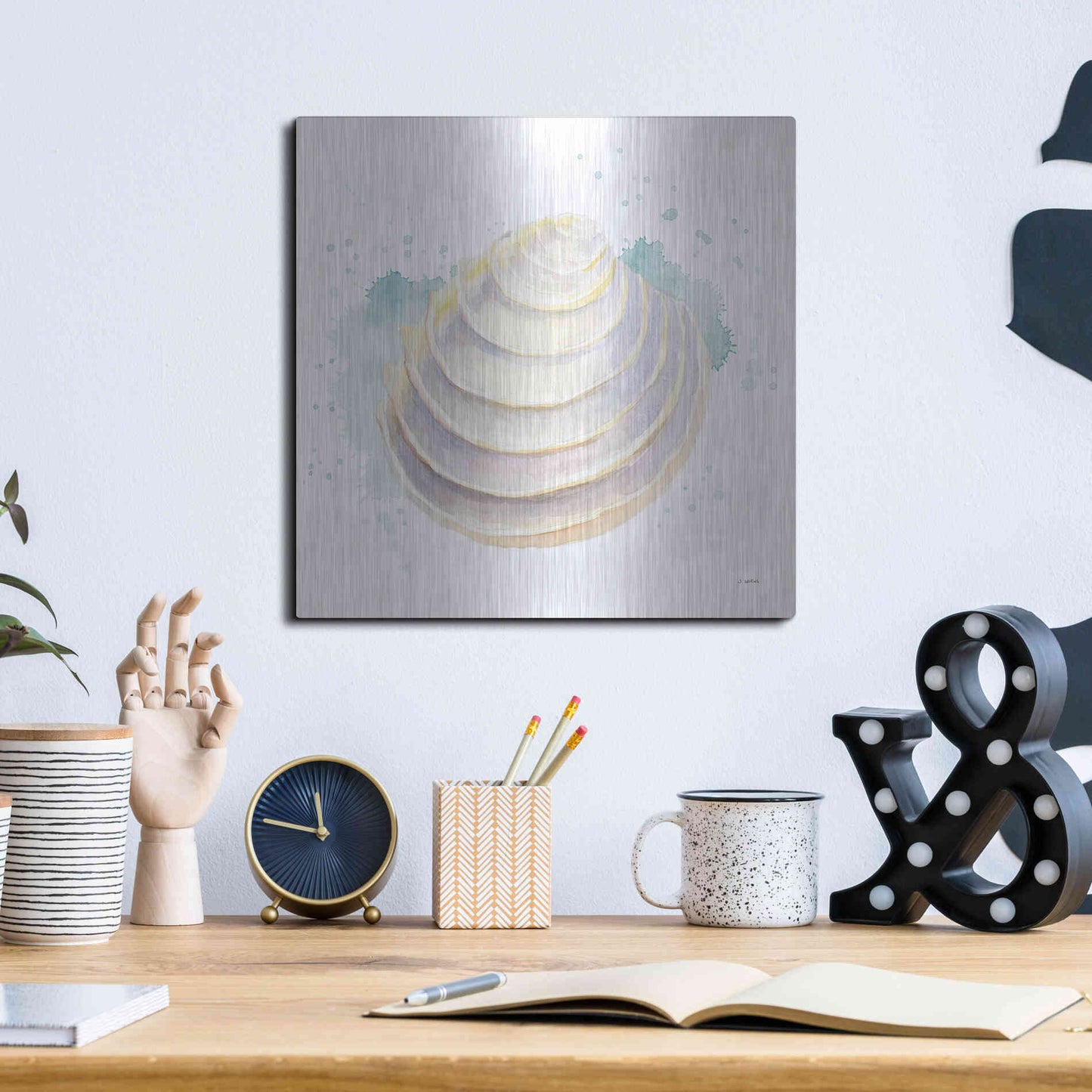 Luxe Metal Art 'Salento Coast VI' by James Wiens, Metal Wall Art,12x12