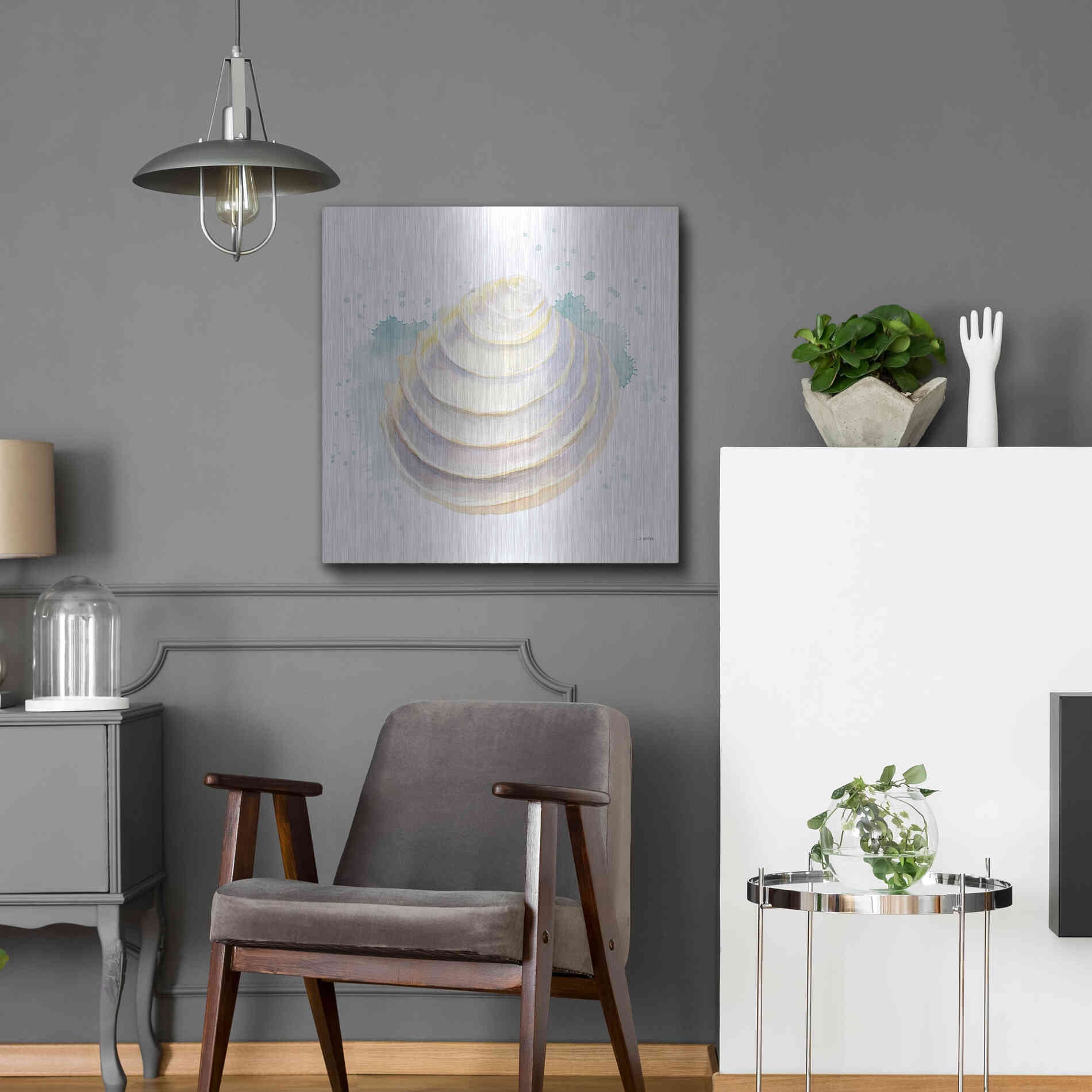 Luxe Metal Art 'Salento Coast VI' by James Wiens, Metal Wall Art,24x24
