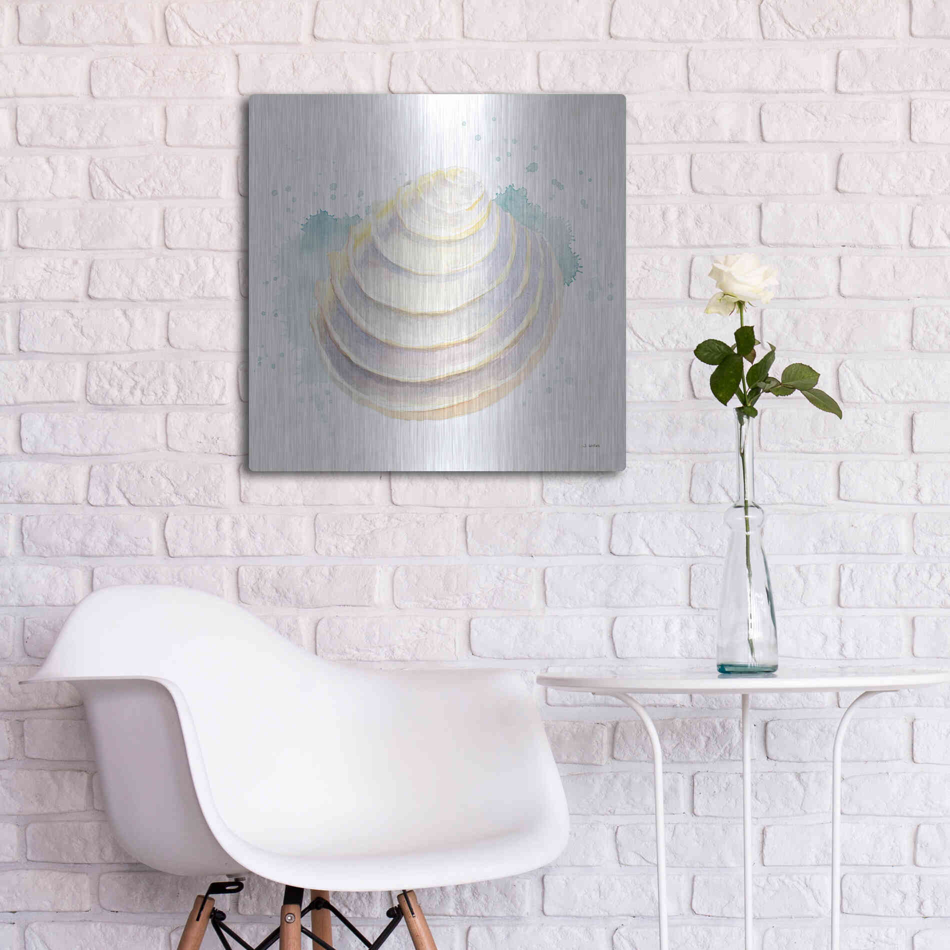 Luxe Metal Art 'Salento Coast VI' by James Wiens, Metal Wall Art,24x24
