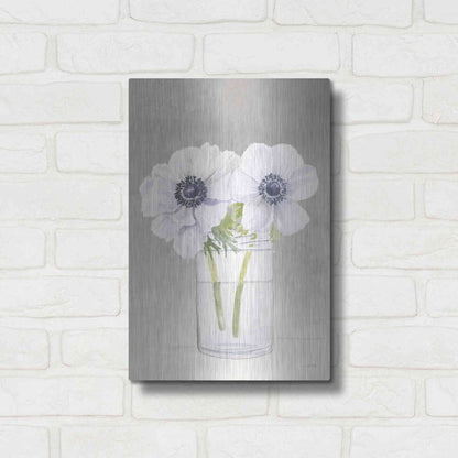 Luxe Metal Art 'Tranquil Blossoms I' by James Wiens, Metal Wall Art,12x16