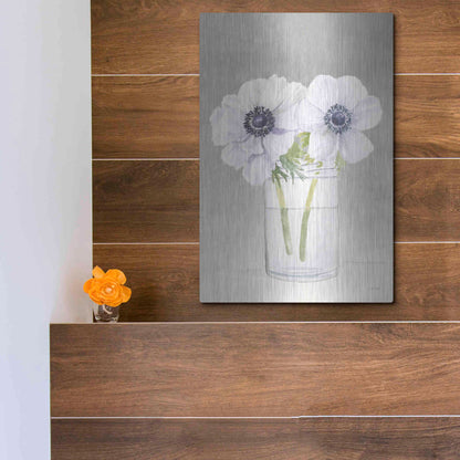 Luxe Metal Art 'Tranquil Blossoms I' by James Wiens, Metal Wall Art,12x16