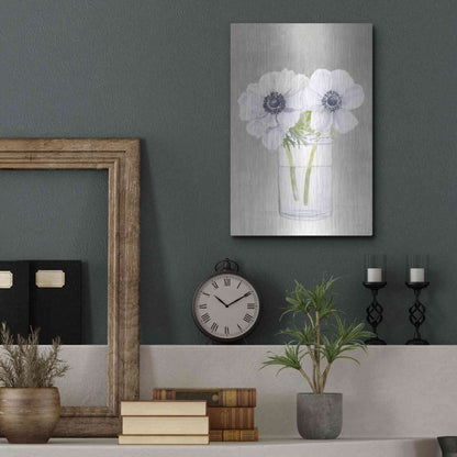 Luxe Metal Art 'Tranquil Blossoms I' by James Wiens, Metal Wall Art,12x16