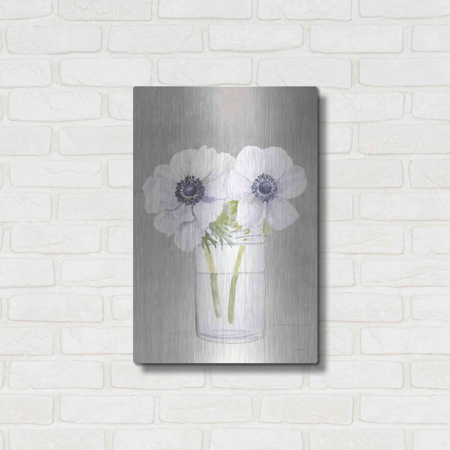 Luxe Metal Art 'Tranquil Blossoms I' by James Wiens, Metal Wall Art,16x24