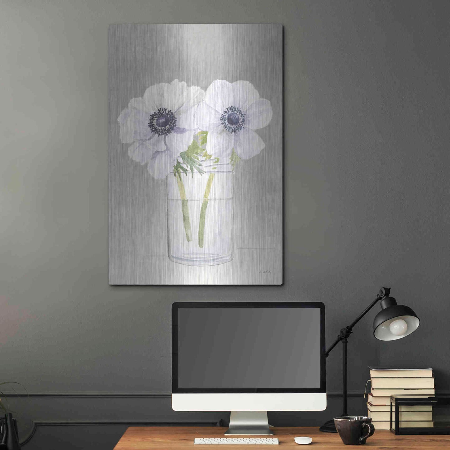Luxe Metal Art 'Tranquil Blossoms I' by James Wiens, Metal Wall Art,24x36