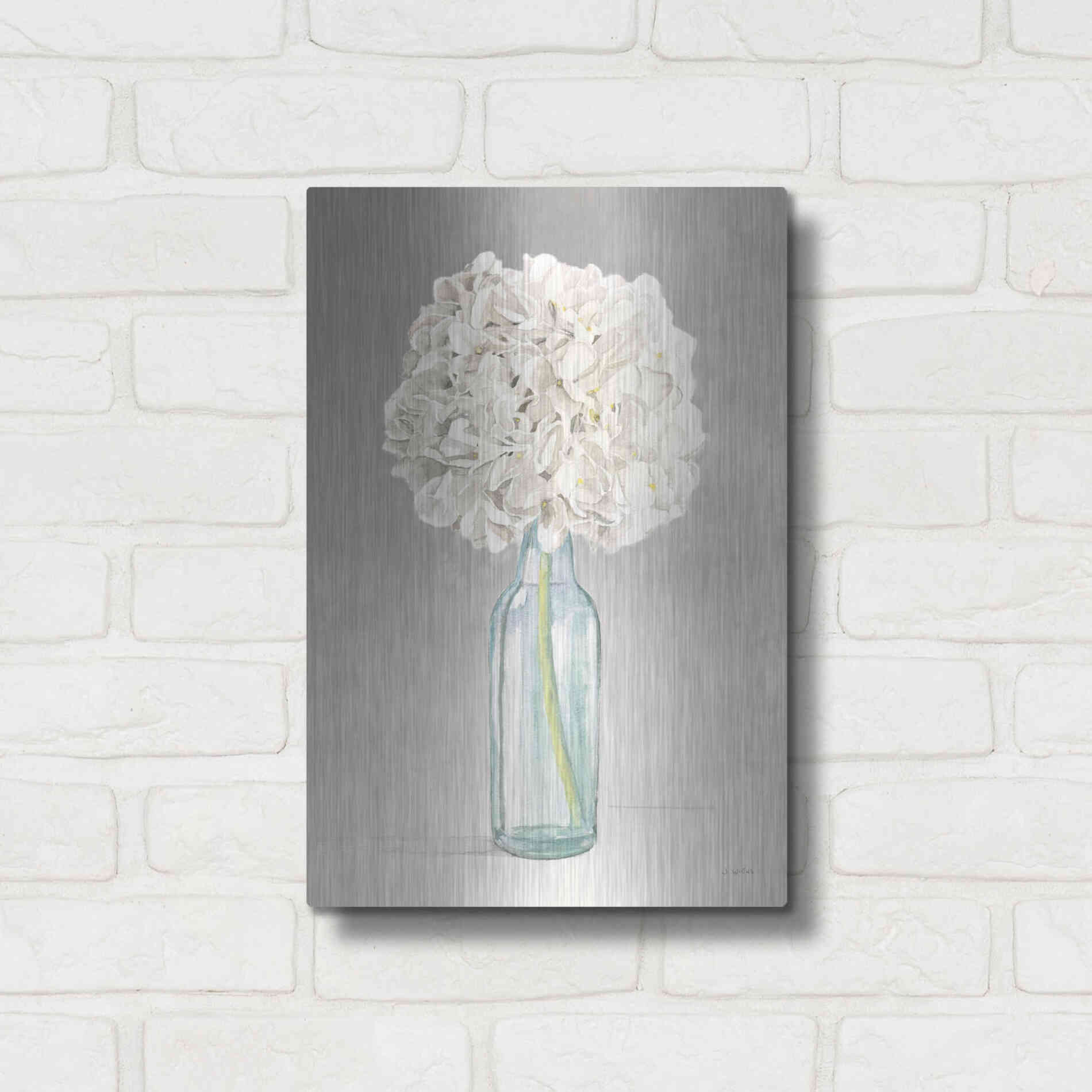 Luxe Metal Art 'Tranquil Blossoms II' by James Wiens, Metal Wall Art,12x16