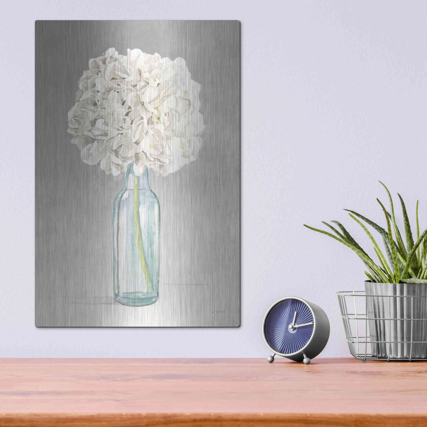Luxe Metal Art 'Tranquil Blossoms II' by James Wiens, Metal Wall Art,12x16