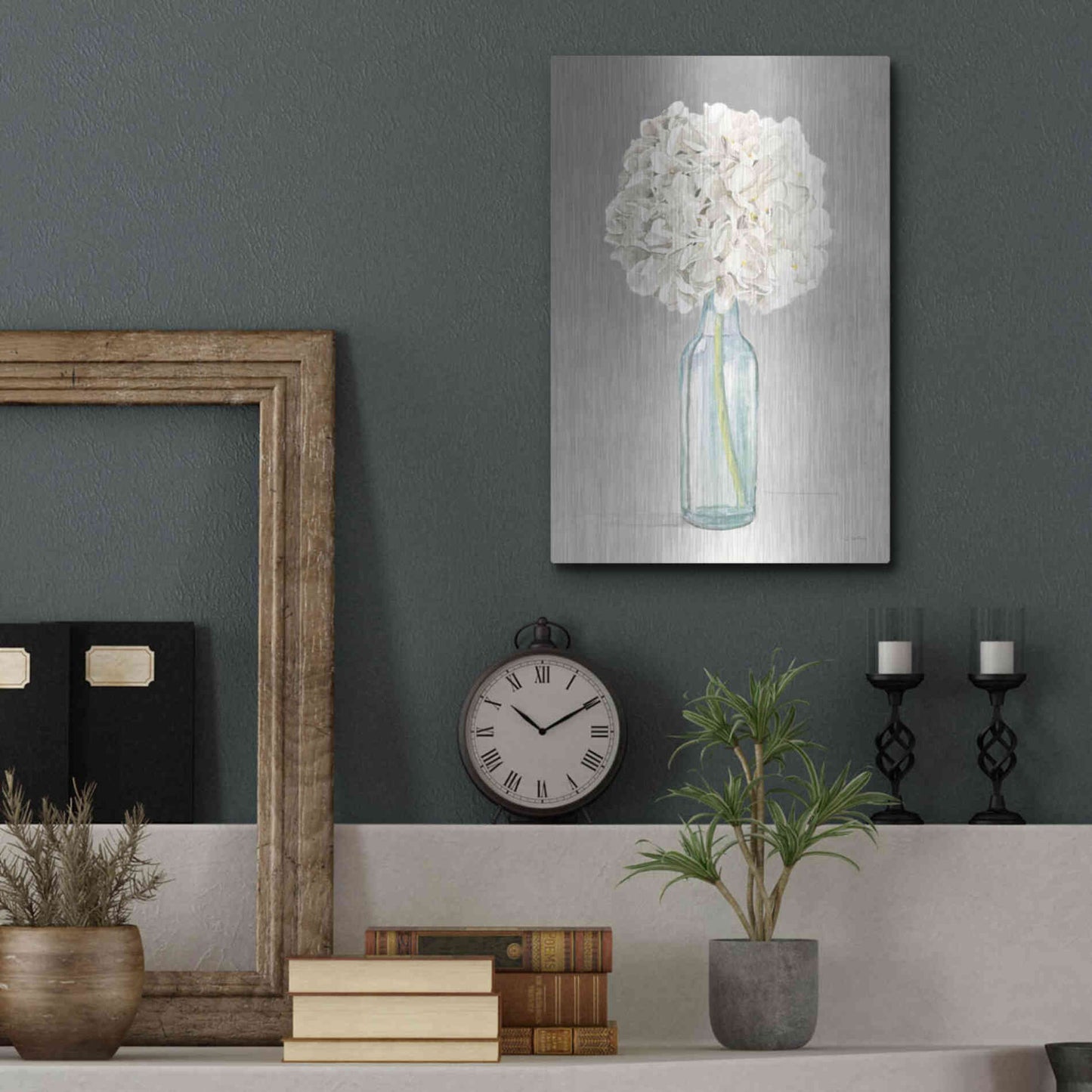 Luxe Metal Art 'Tranquil Blossoms II' by James Wiens, Metal Wall Art,12x16