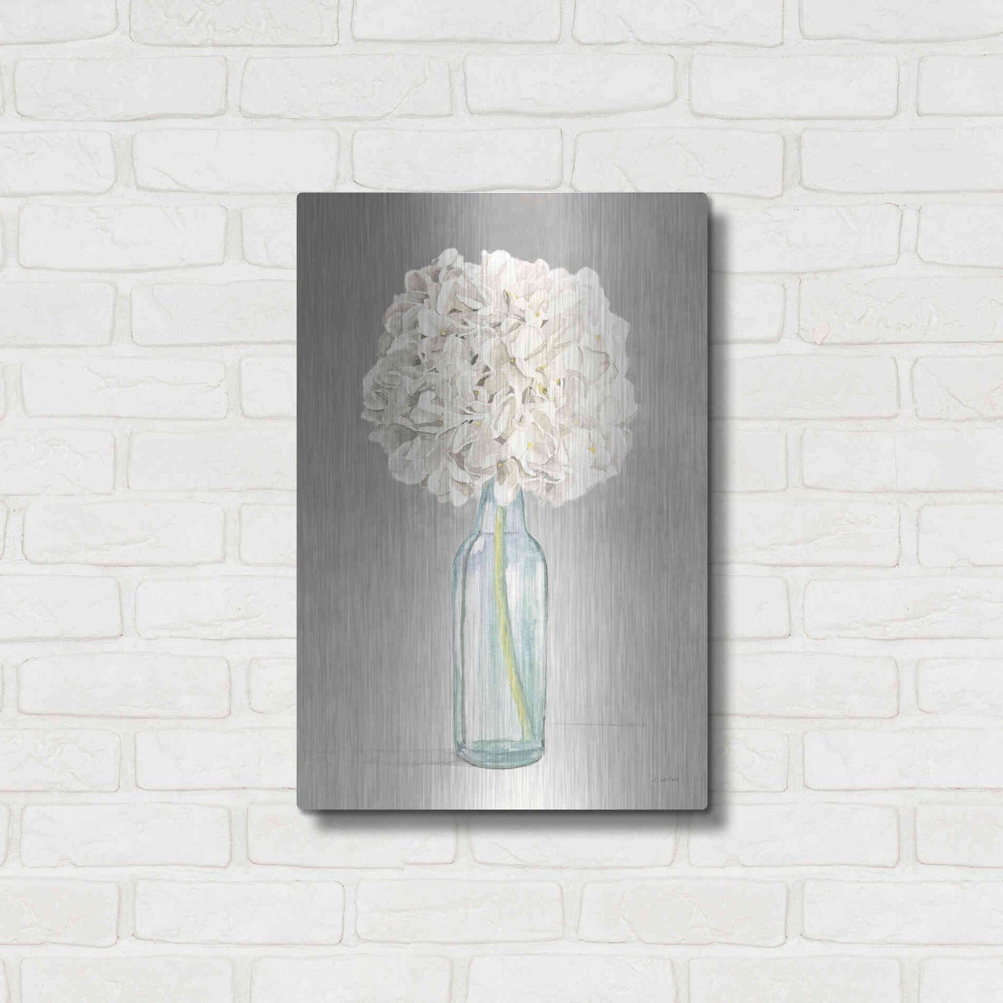 Luxe Metal Art 'Tranquil Blossoms II' by James Wiens, Metal Wall Art,16x24