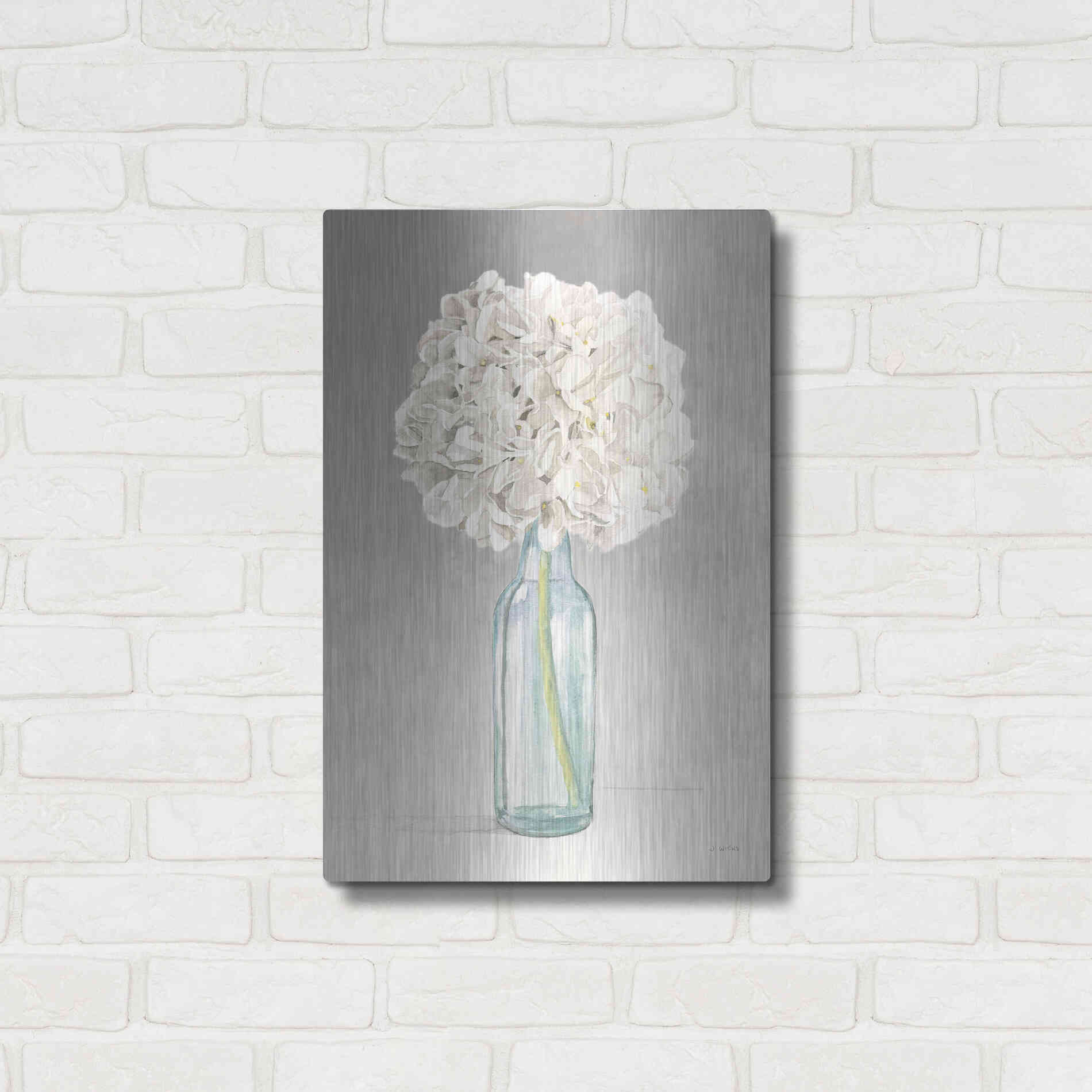 Luxe Metal Art 'Tranquil Blossoms II' by James Wiens, Metal Wall Art,16x24