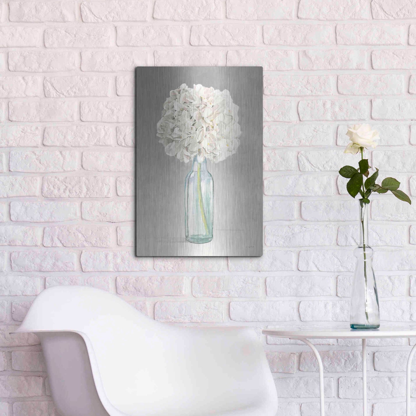 Luxe Metal Art 'Tranquil Blossoms II' by James Wiens, Metal Wall Art,16x24