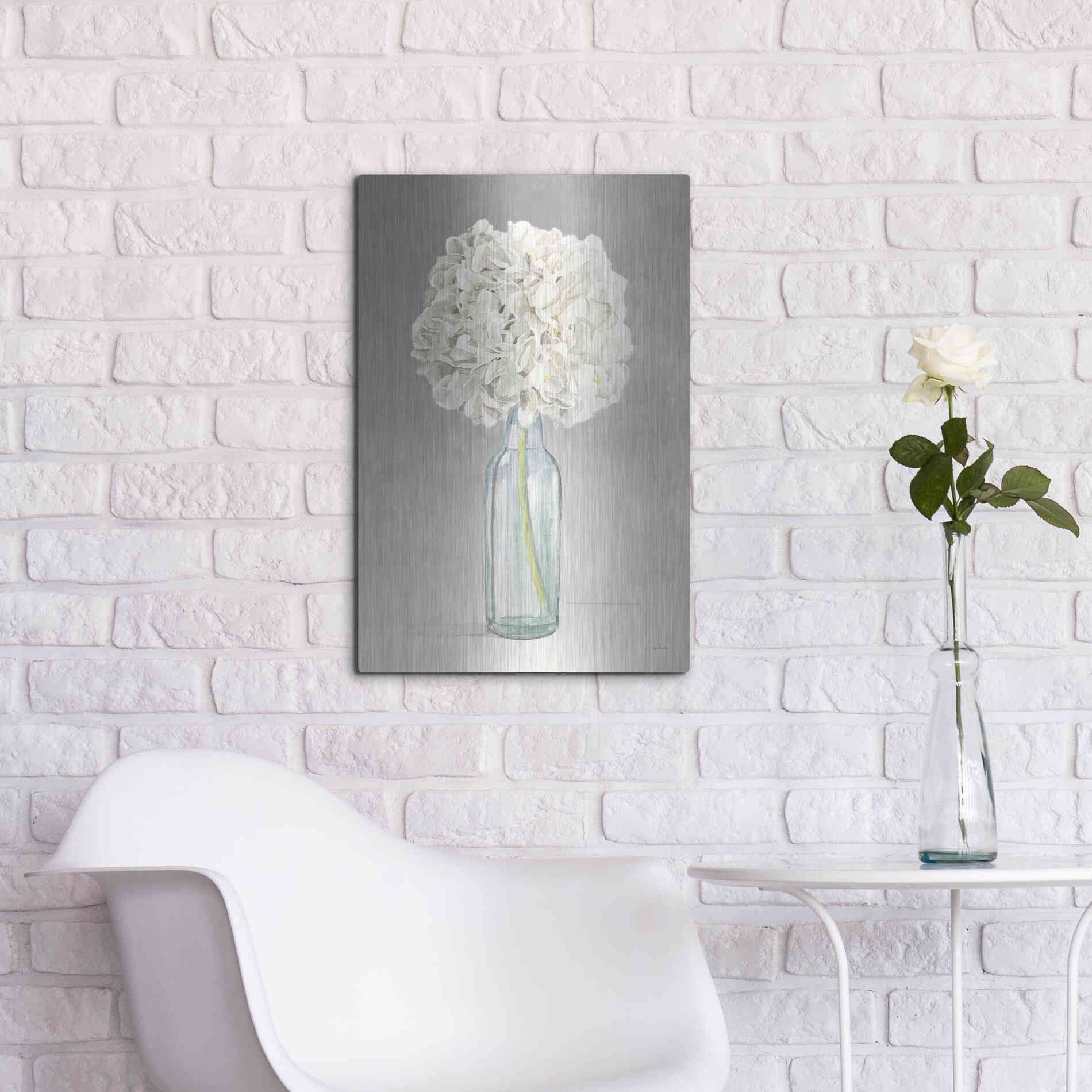 Luxe Metal Art 'Tranquil Blossoms II' by James Wiens, Metal Wall Art,16x24