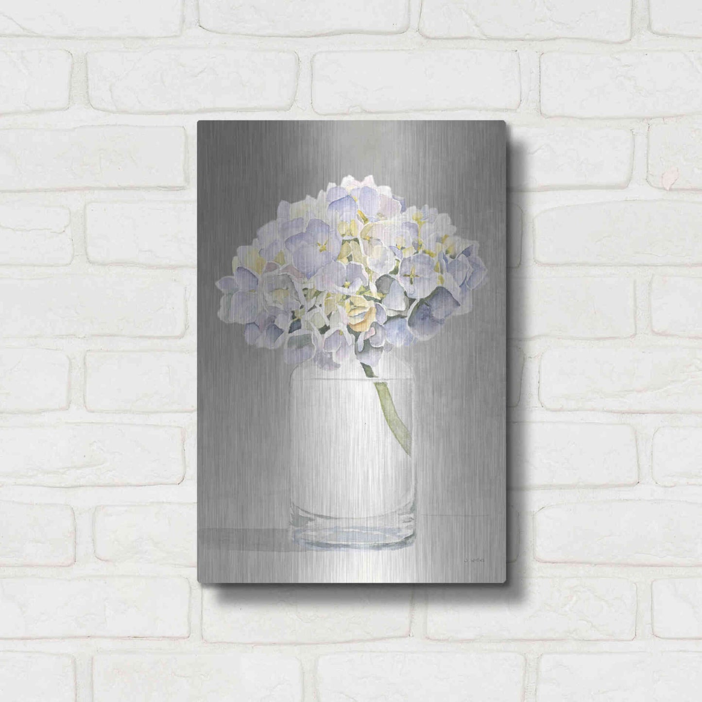 Luxe Metal Art 'Tranquil Blossoms III' by James Wiens, Metal Wall Art,12x16