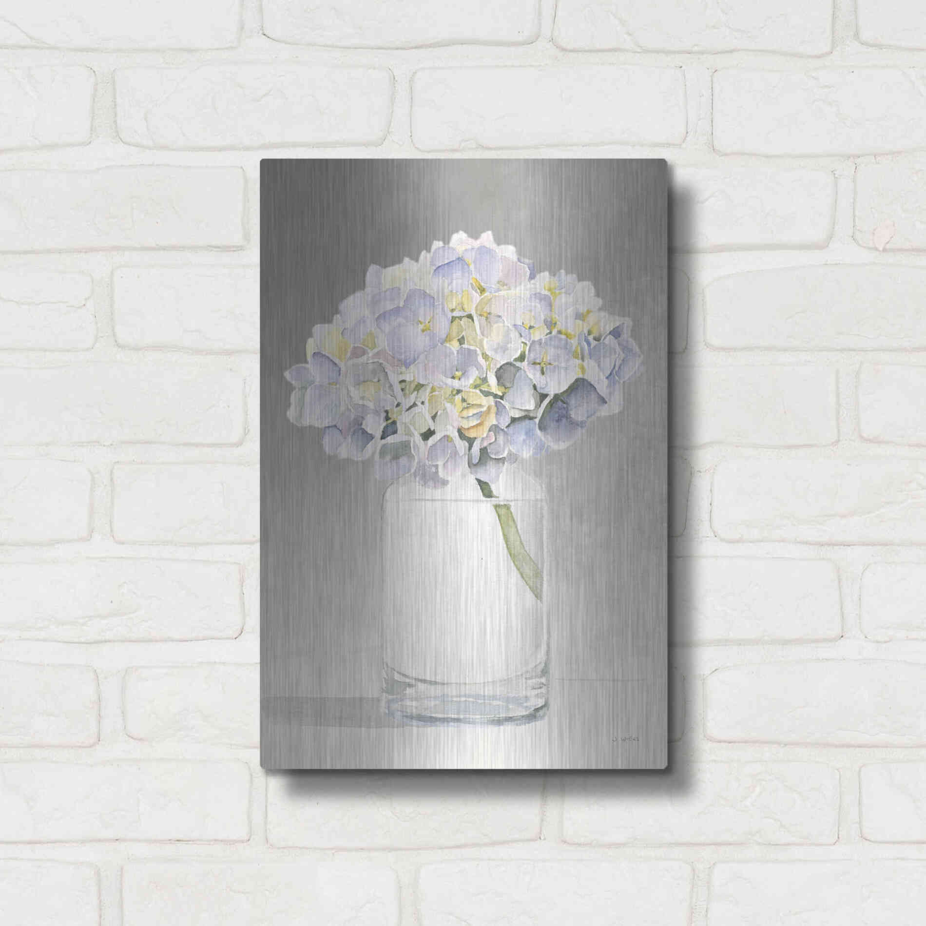 Luxe Metal Art 'Tranquil Blossoms III' by James Wiens, Metal Wall Art,12x16