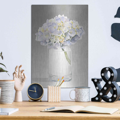 Luxe Metal Art 'Tranquil Blossoms III' by James Wiens, Metal Wall Art,12x16
