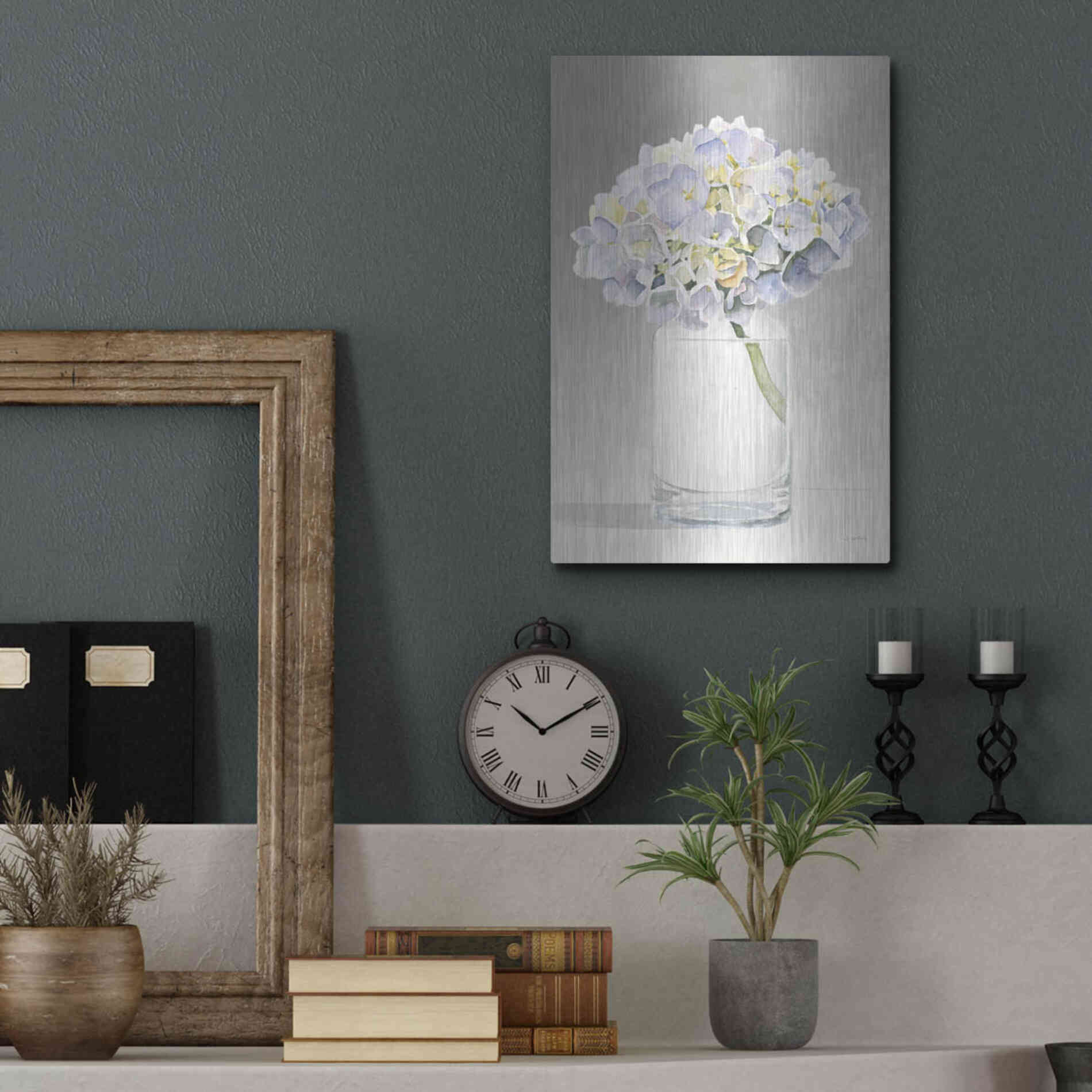 Luxe Metal Art 'Tranquil Blossoms III' by James Wiens, Metal Wall Art,12x16