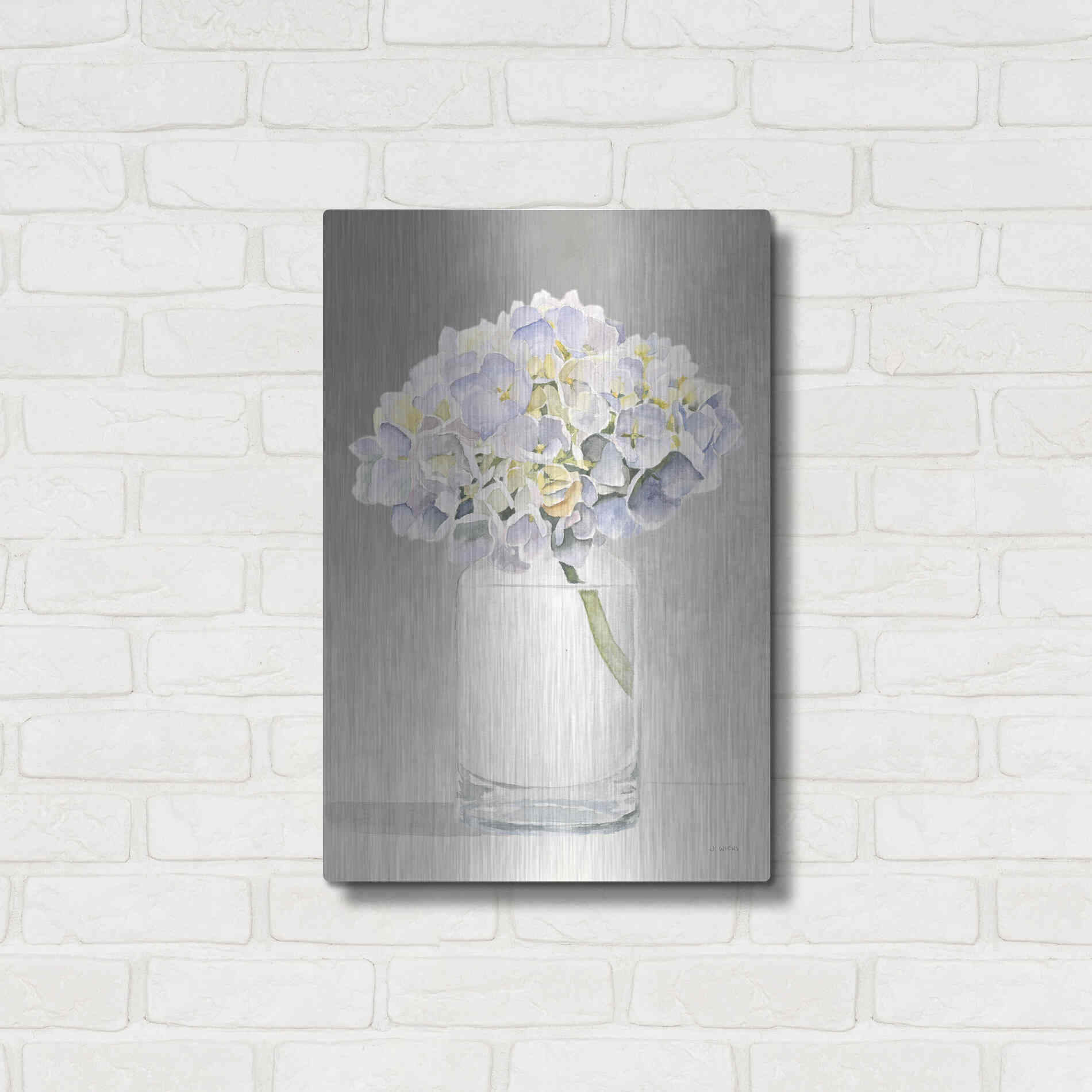 Luxe Metal Art 'Tranquil Blossoms III' by James Wiens, Metal Wall Art,16x24