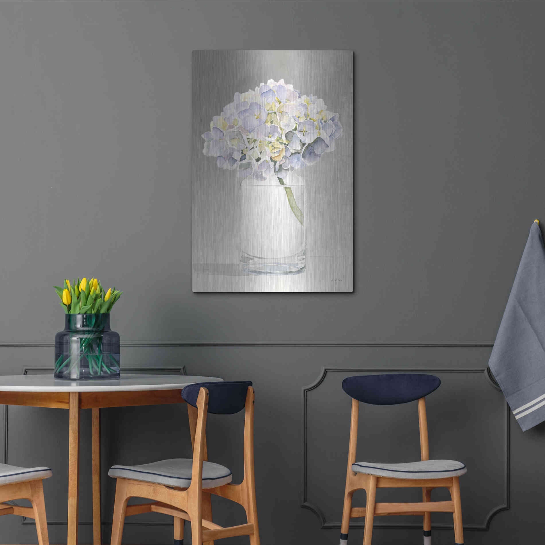 Luxe Metal Art 'Tranquil Blossoms III' by James Wiens, Metal Wall Art,24x36