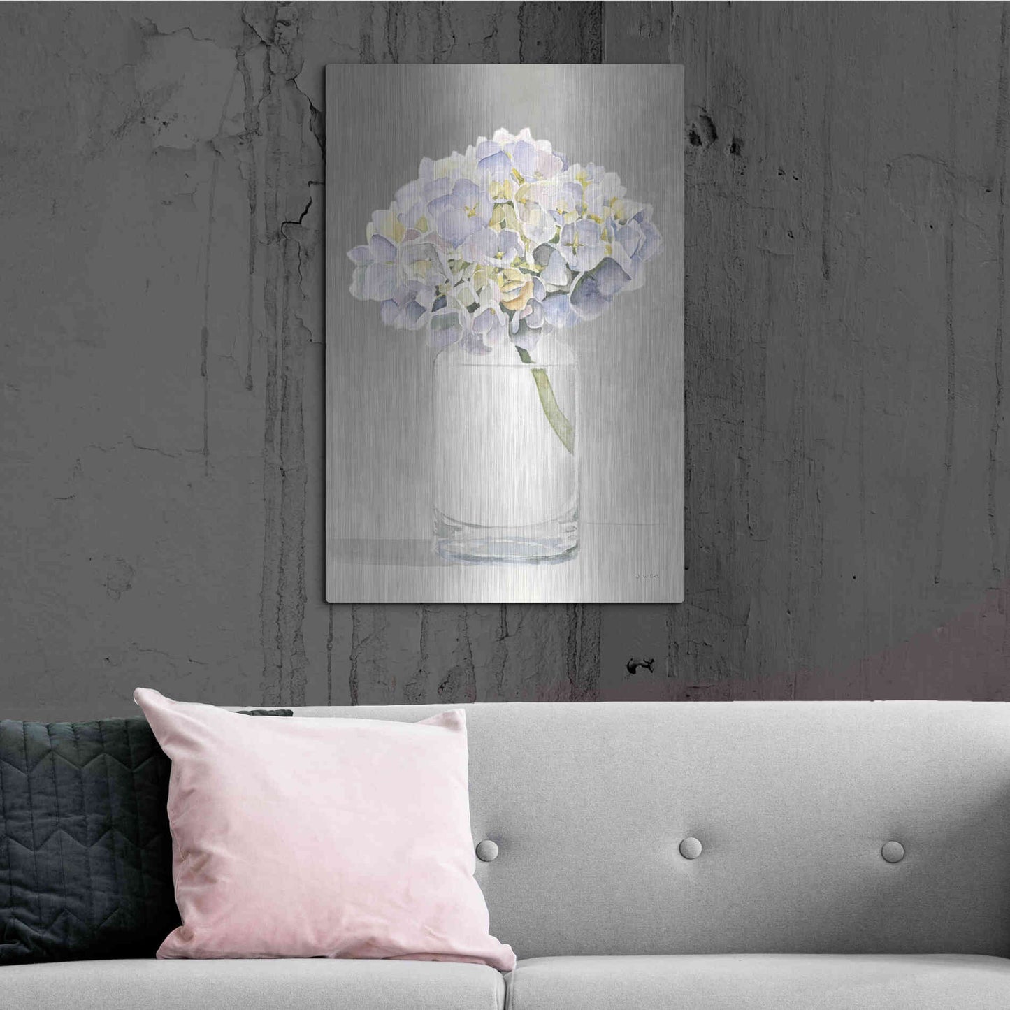 Luxe Metal Art 'Tranquil Blossoms III' by James Wiens, Metal Wall Art,24x36
