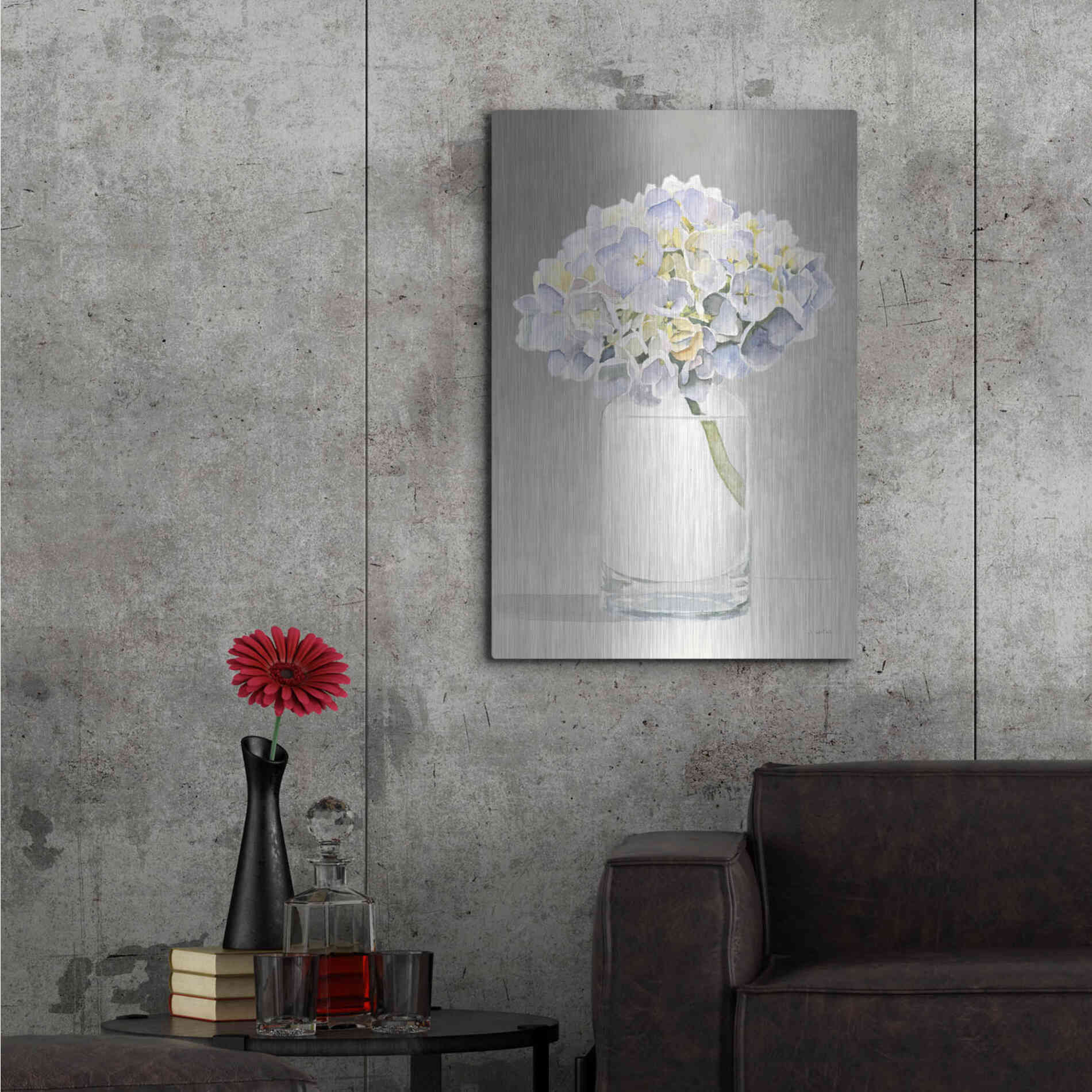 Luxe Metal Art 'Tranquil Blossoms III' by James Wiens, Metal Wall Art,24x36