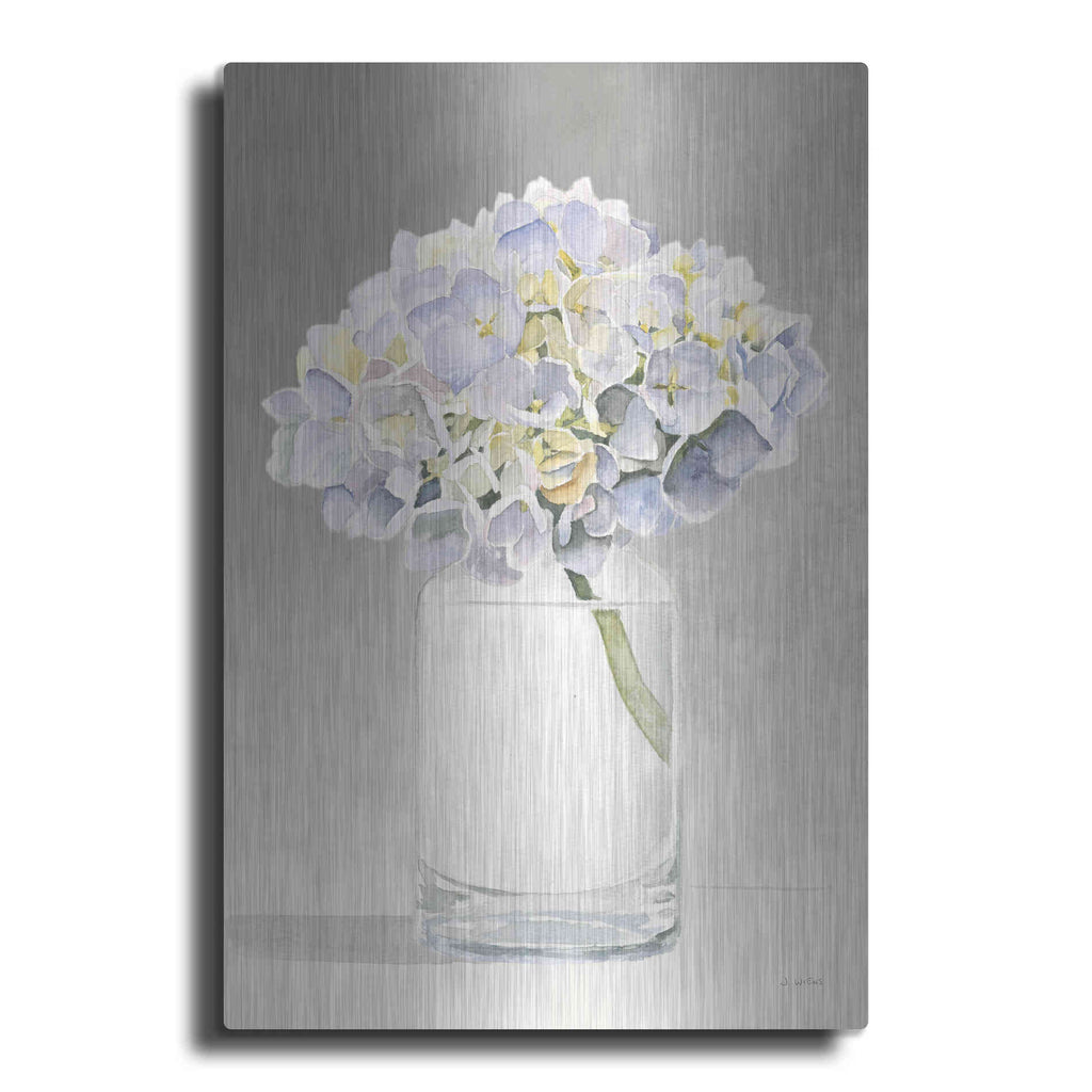 Luxe Metal Art 'Tranquil Blossoms III' by James Wiens, Metal Wall Art