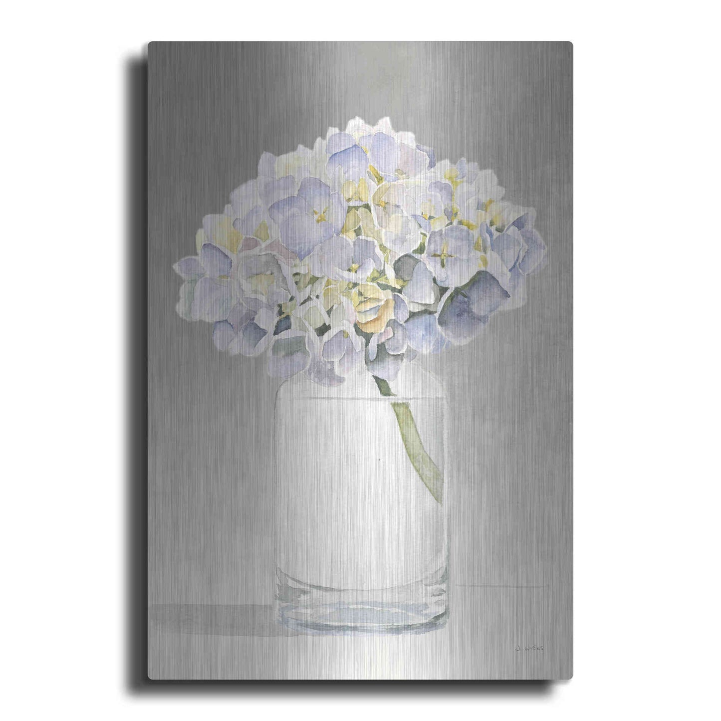 Luxe Metal Art 'Tranquil Blossoms III' by James Wiens, Metal Wall Art