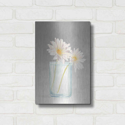 Luxe Metal Art 'Tranquil Blossoms IV' by James Wiens, Metal Wall Art,12x16